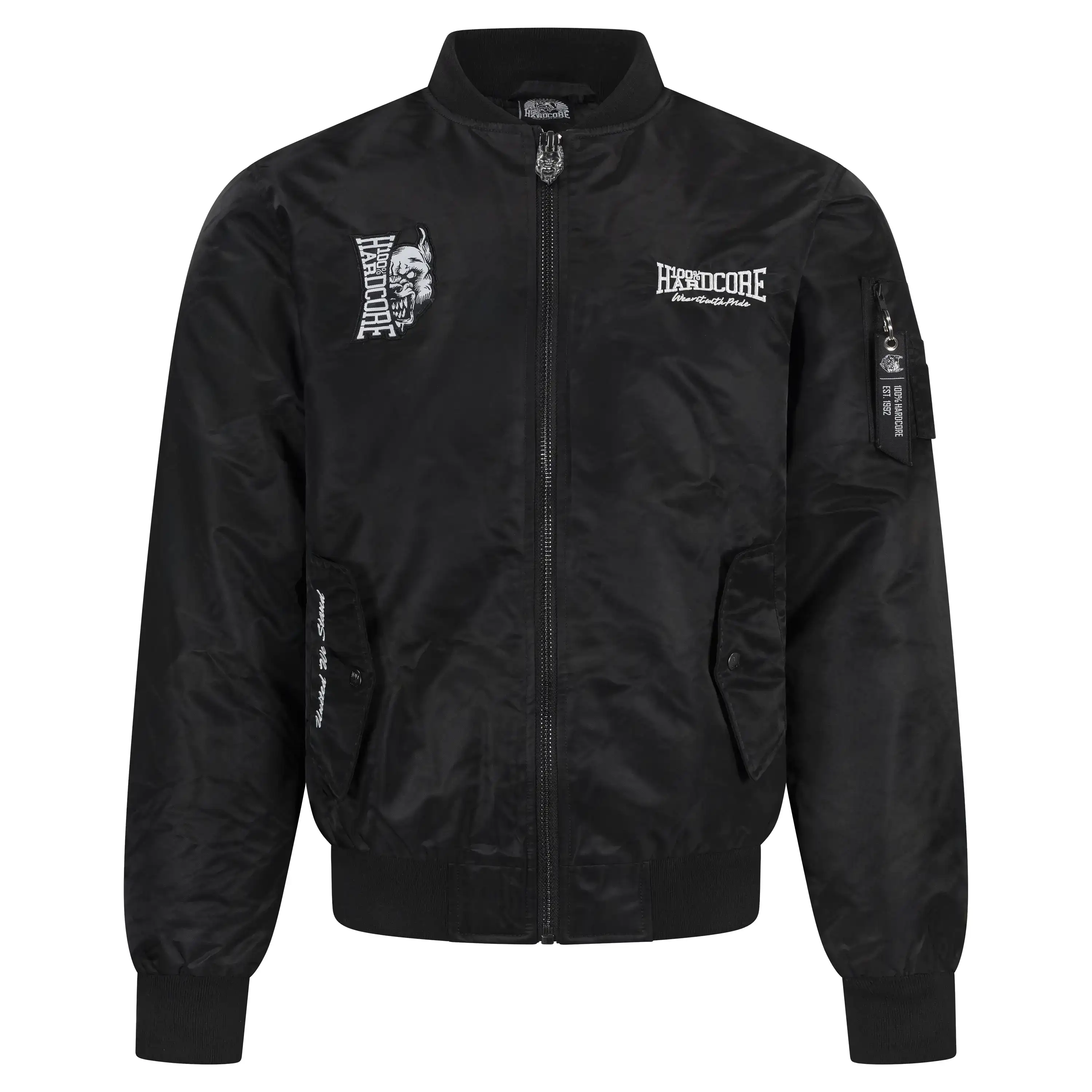 100% Hardcore Bomberjacket Branded Rage Black - Image 9