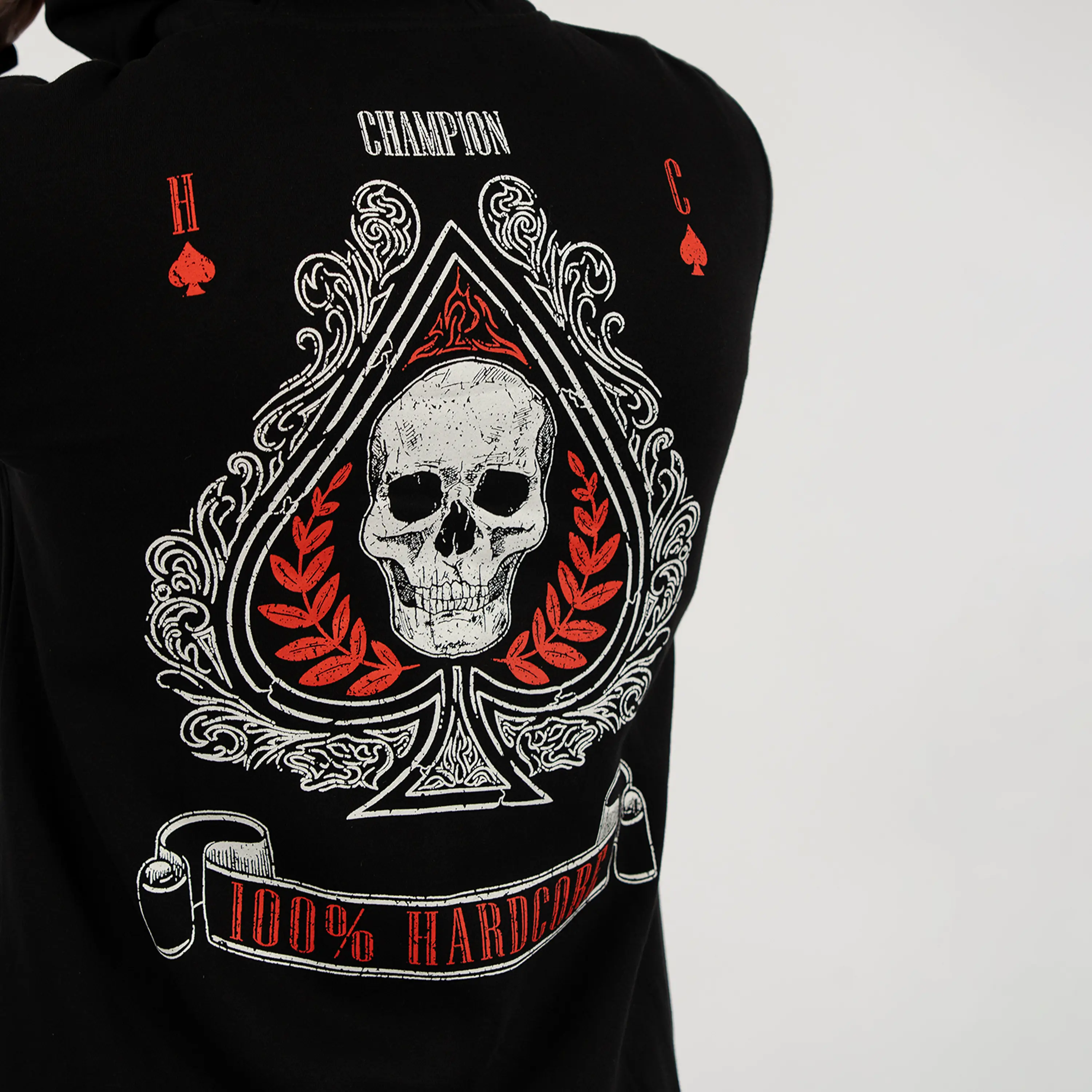 100% Hardcore Hooded Zipper Ace of Spades - Image 4