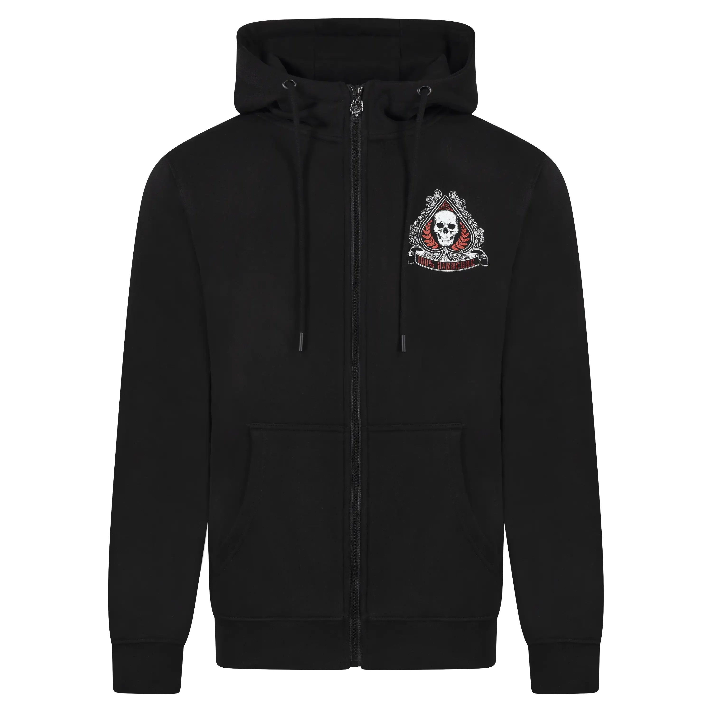 100% Hardcore Hooded Zipper Ace of Spades - Image 7