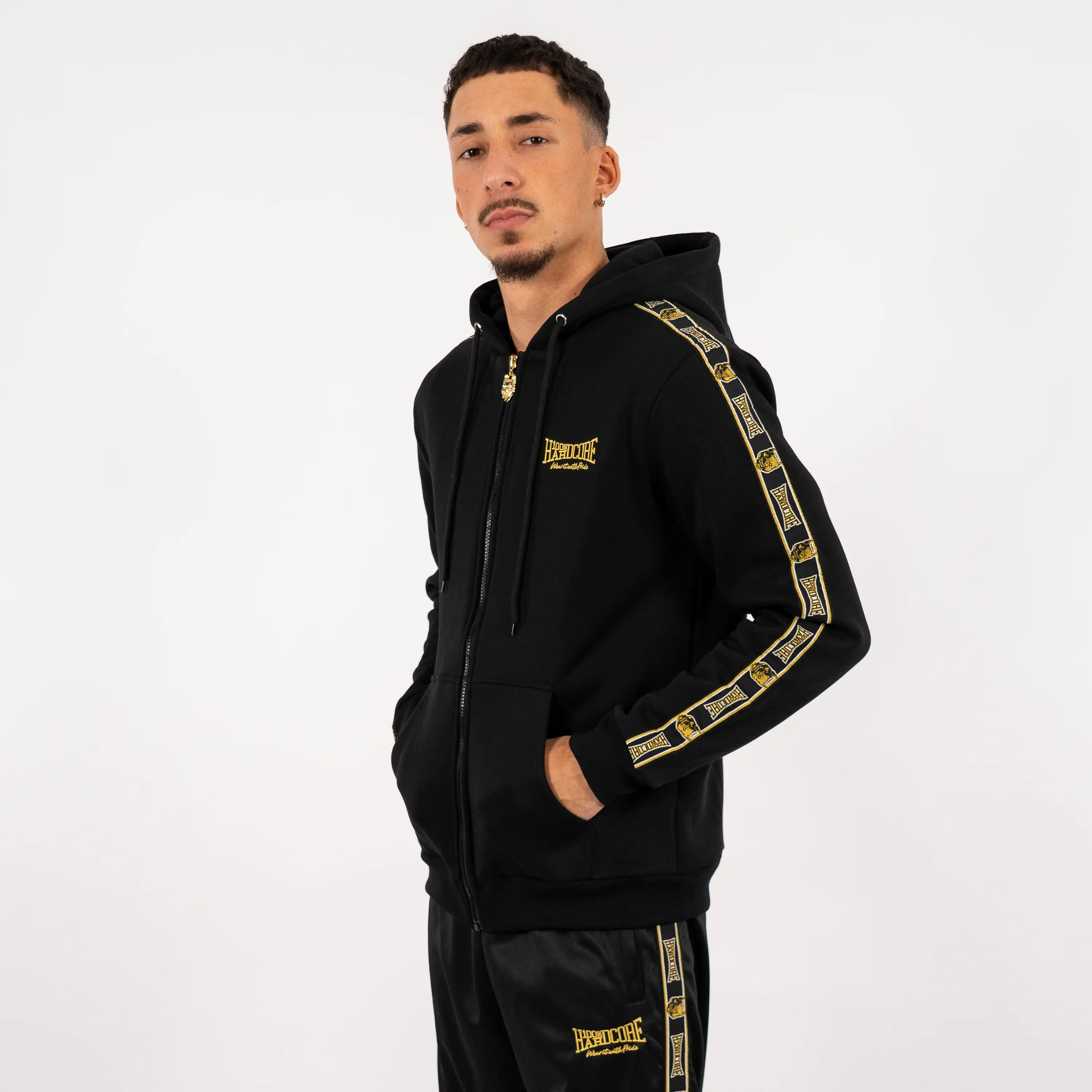 100% Hardcore Hooded Zipper Essential Gold - Image 3