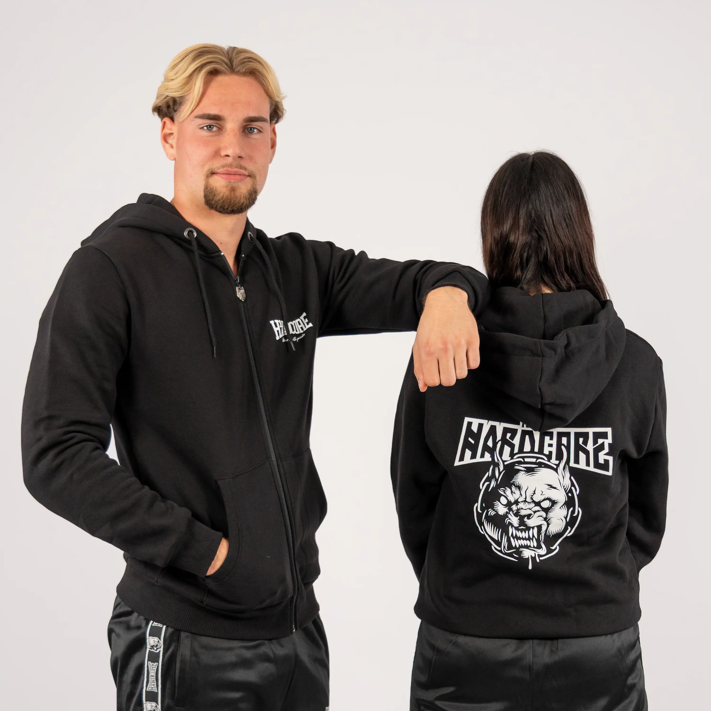 100% Hardcore Hooded Zipper Rage Black - Image 3