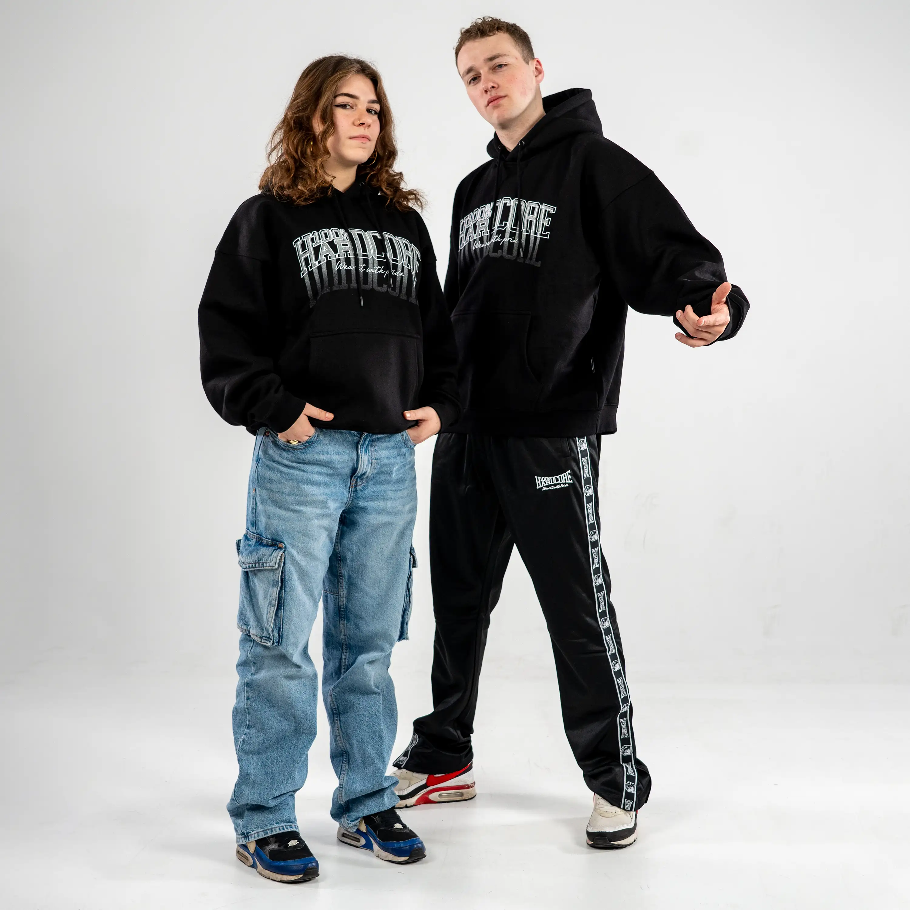 100% Hardcore Hoodie Faded Black - Image 3