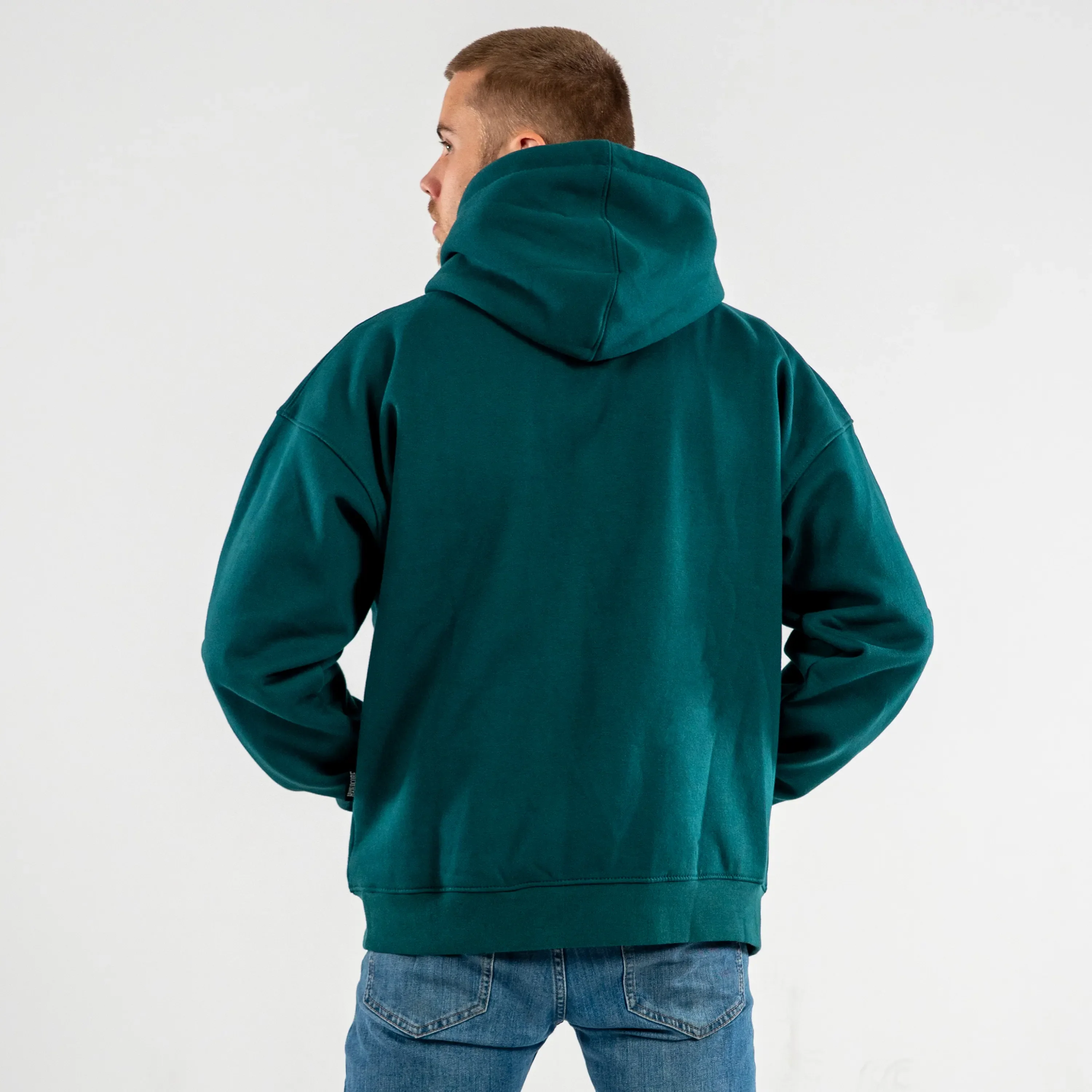 100% Hardcore Hoodie Faded Teal - Image 5