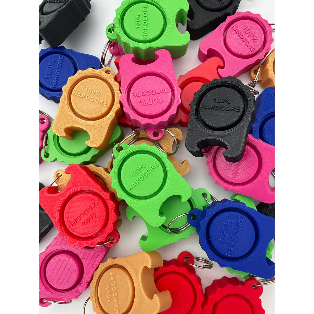 100% Hardcore PartyCap | The universal festival cap with beer opener | Bordeaux Red - Image 2