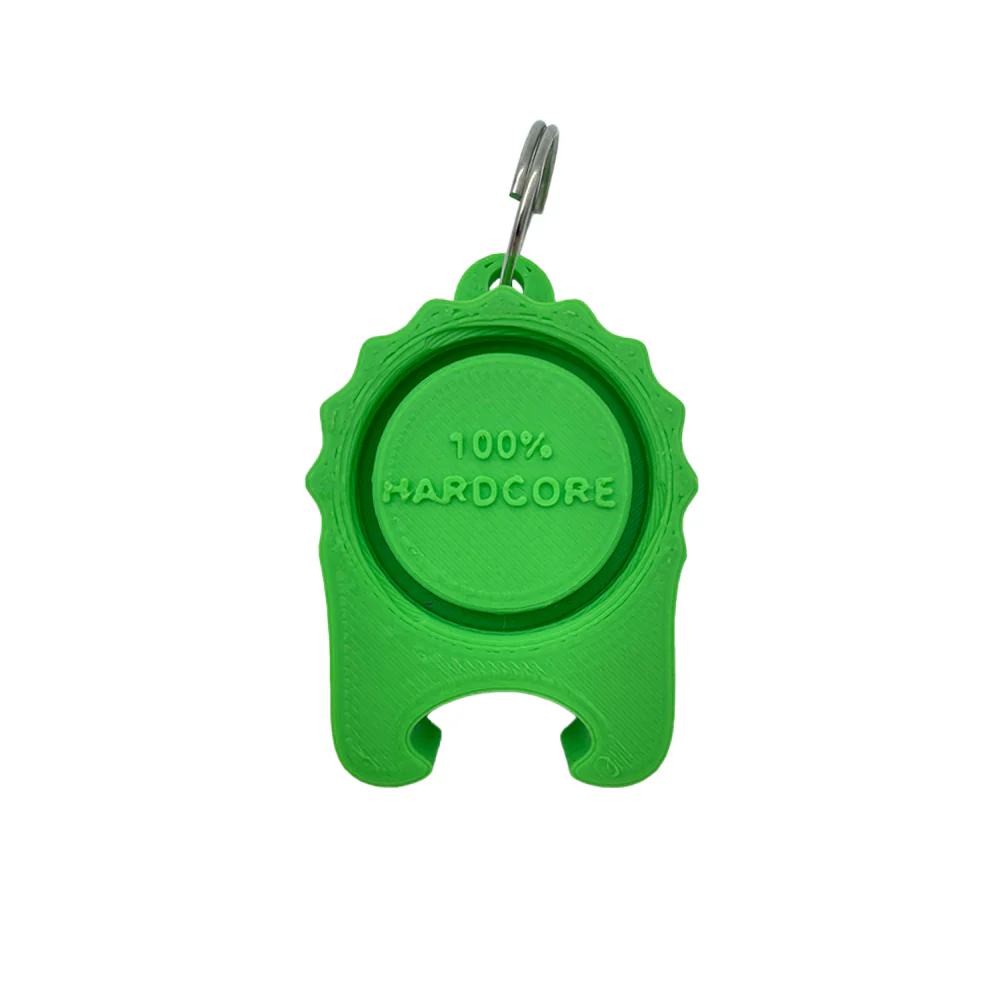 100% Hardcore PartyCap | The universal festival cap with beer opener | Neon Green