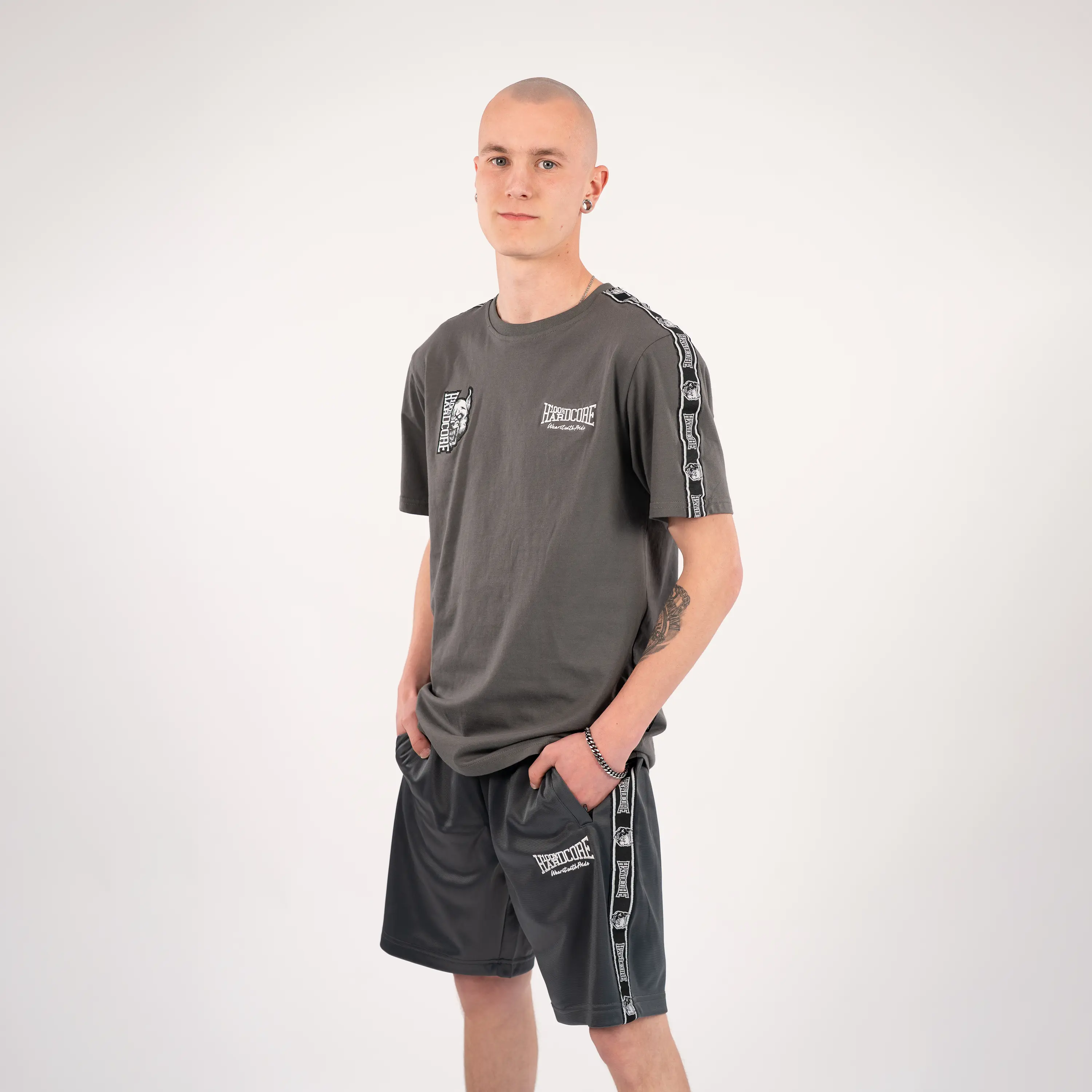 100% Hardcore Short Training Pants Essential Grey - Image 4