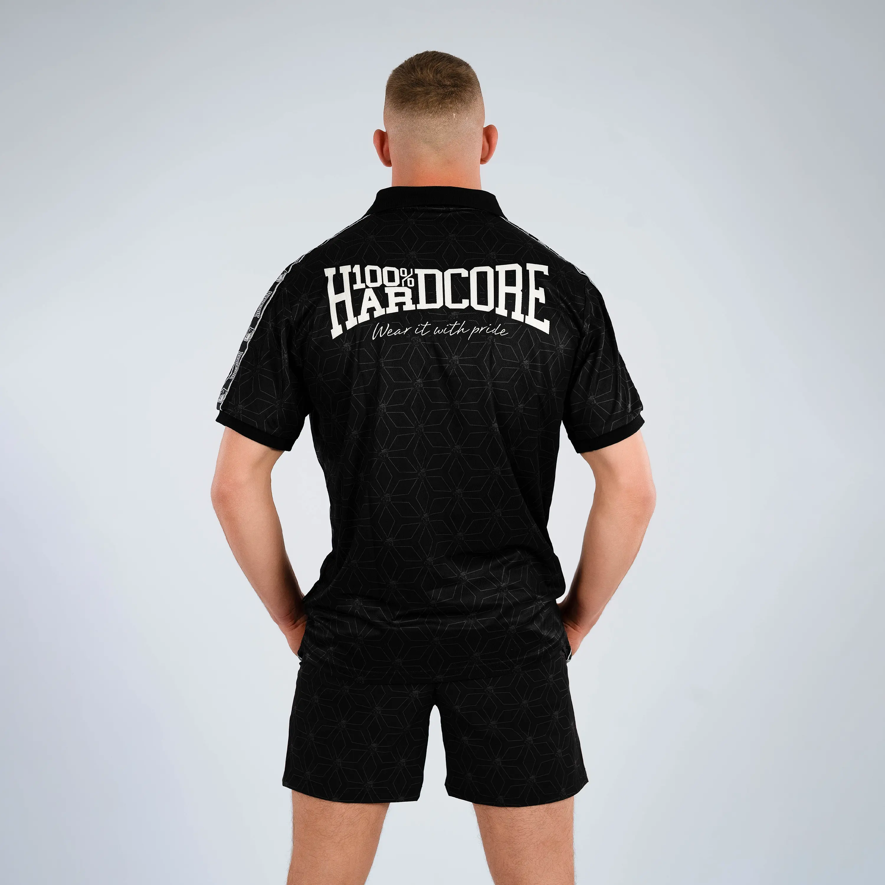 100% Hardcore Soccershirt Essential Taped White - Image 4