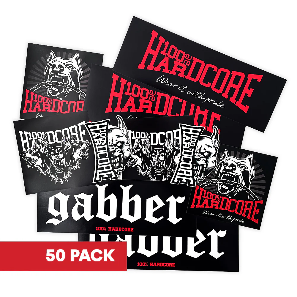 100% Hardcore Stickerset 50 Pack