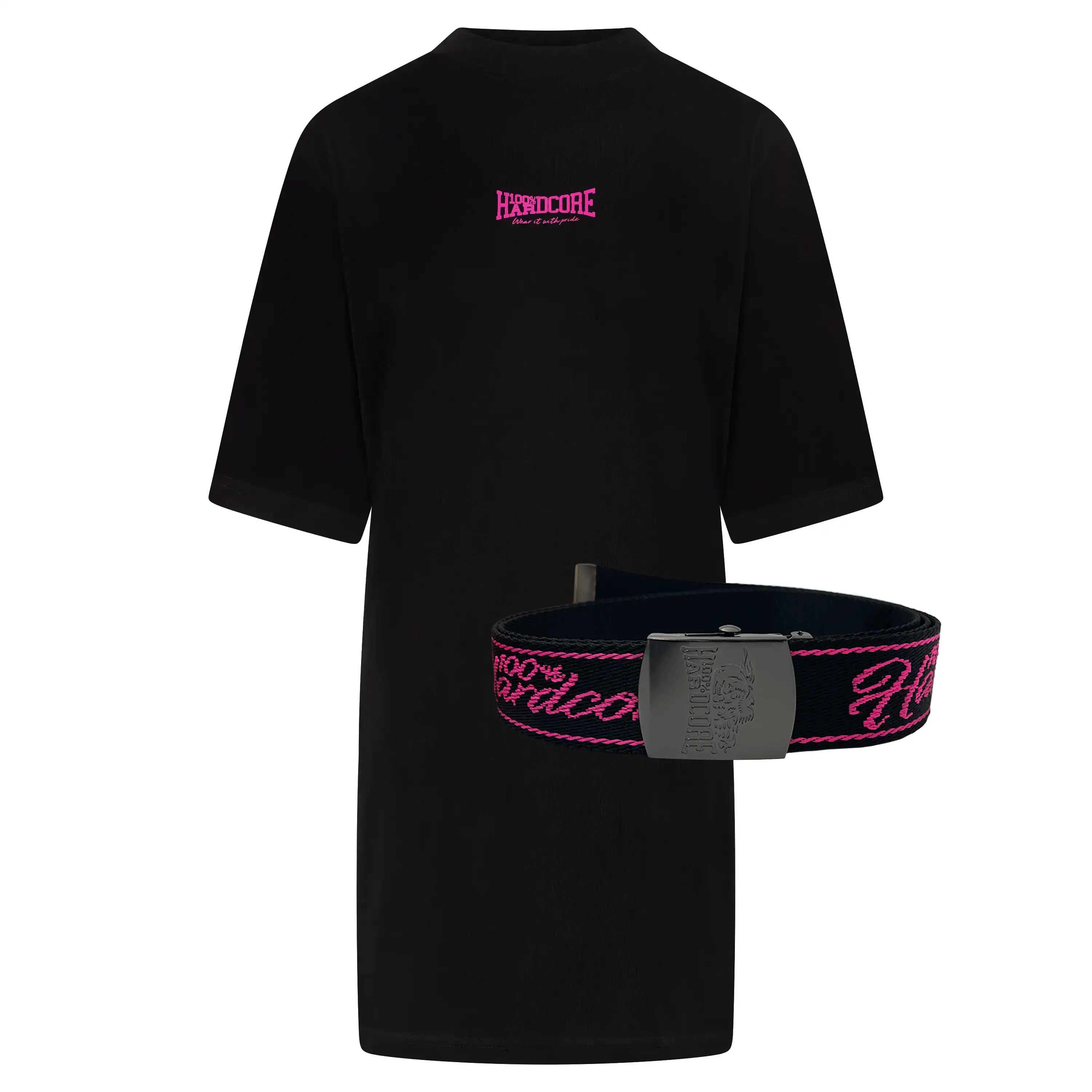 100% Hardcore T-Shirt Dress with Belt Signature