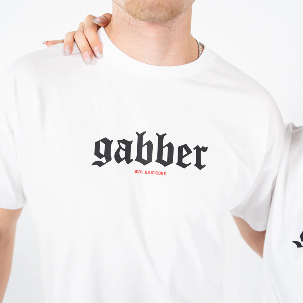 100% Hardcore T-shirt Gabber Big White - Image 5