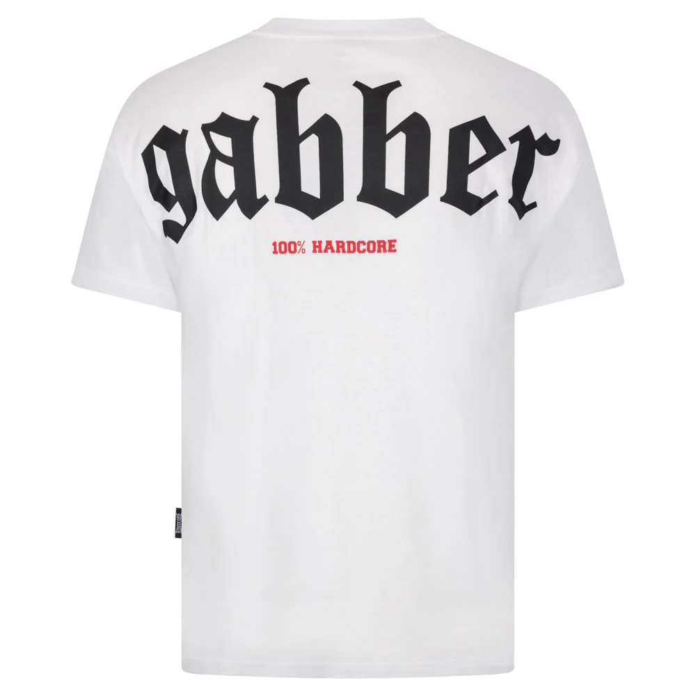 100% Hardcore T-shirt Gabber Big White - Image 6