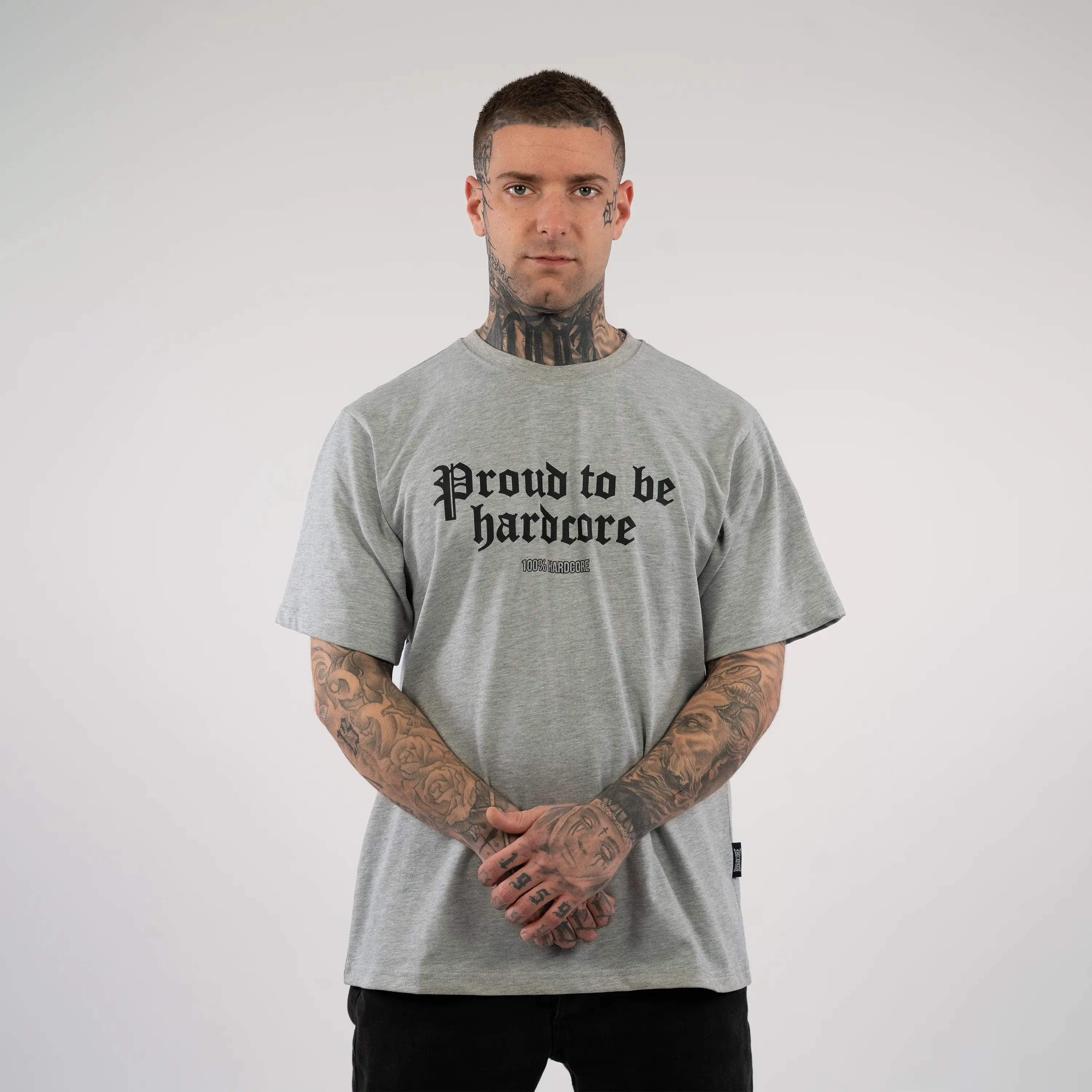 100% Hardcore T-shirt Proud to Be Grey - Image 2