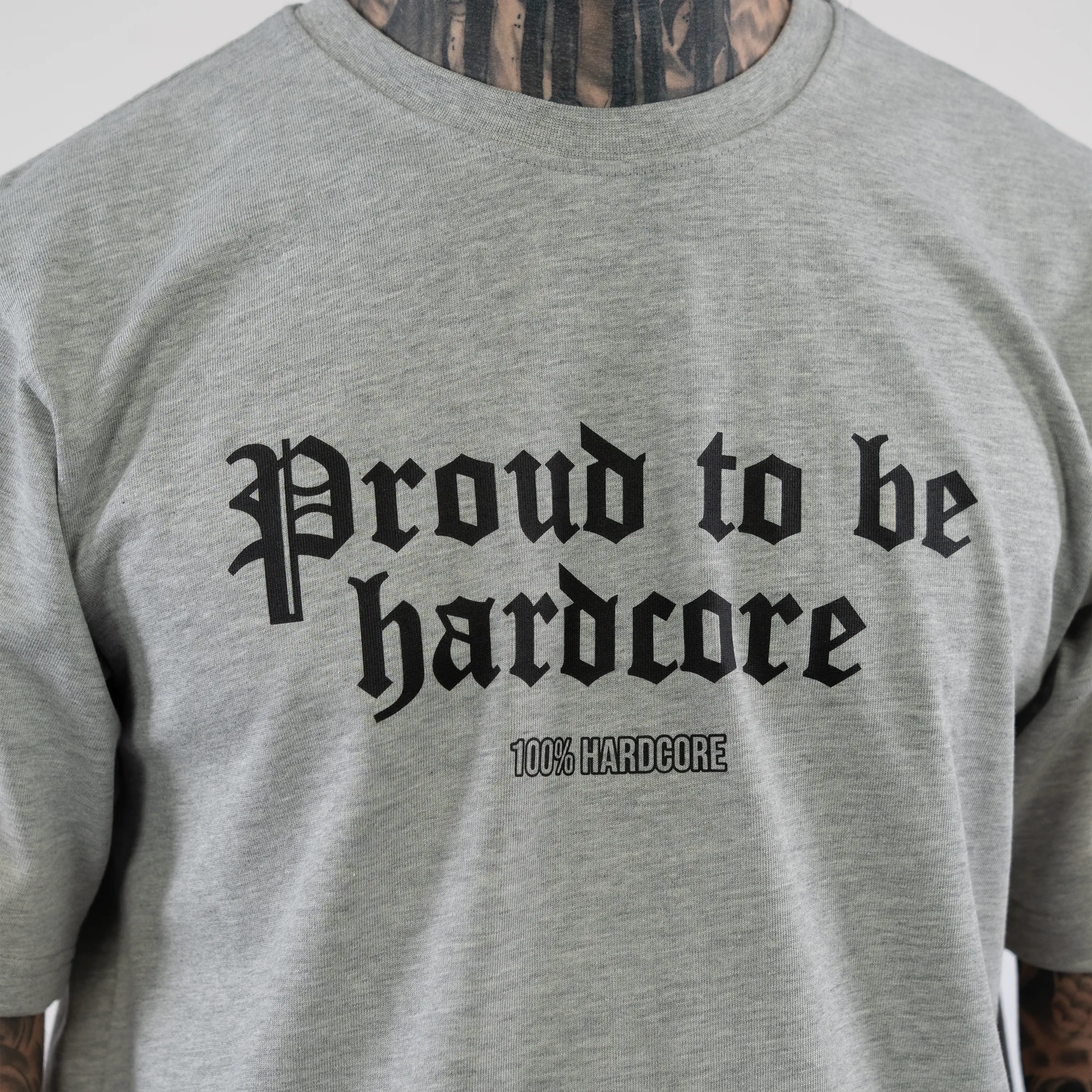 100% Hardcore T-shirt Proud to Be Grey - Image 5