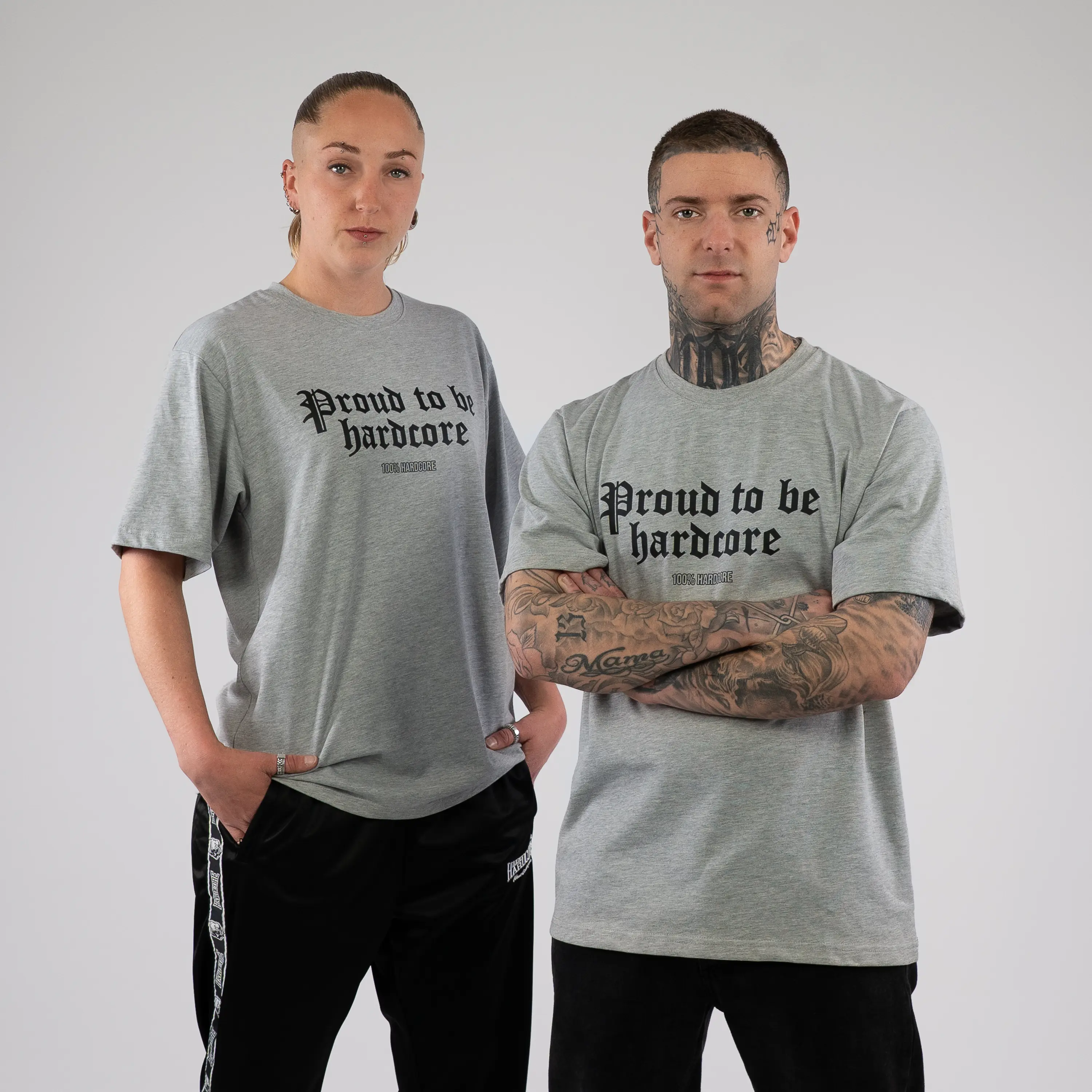 100% Hardcore T-shirt Proud to Be Grey - Image 6
