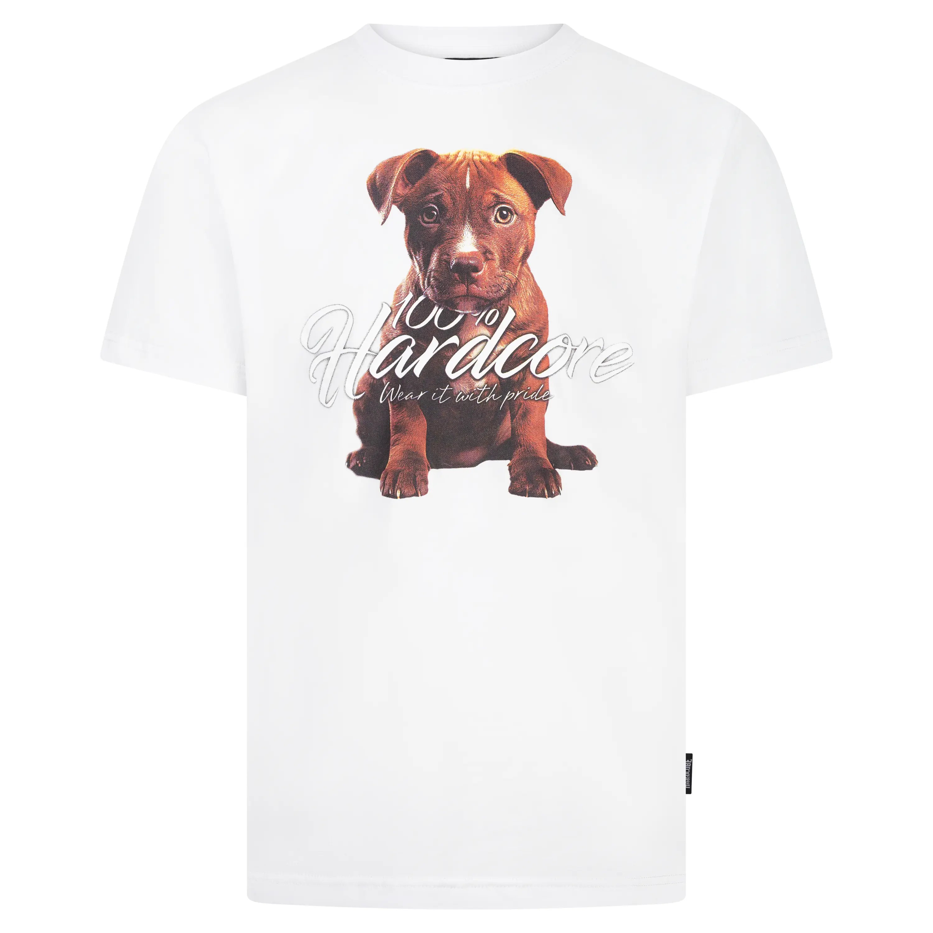 100% Hardcore T-shirt Puppy White