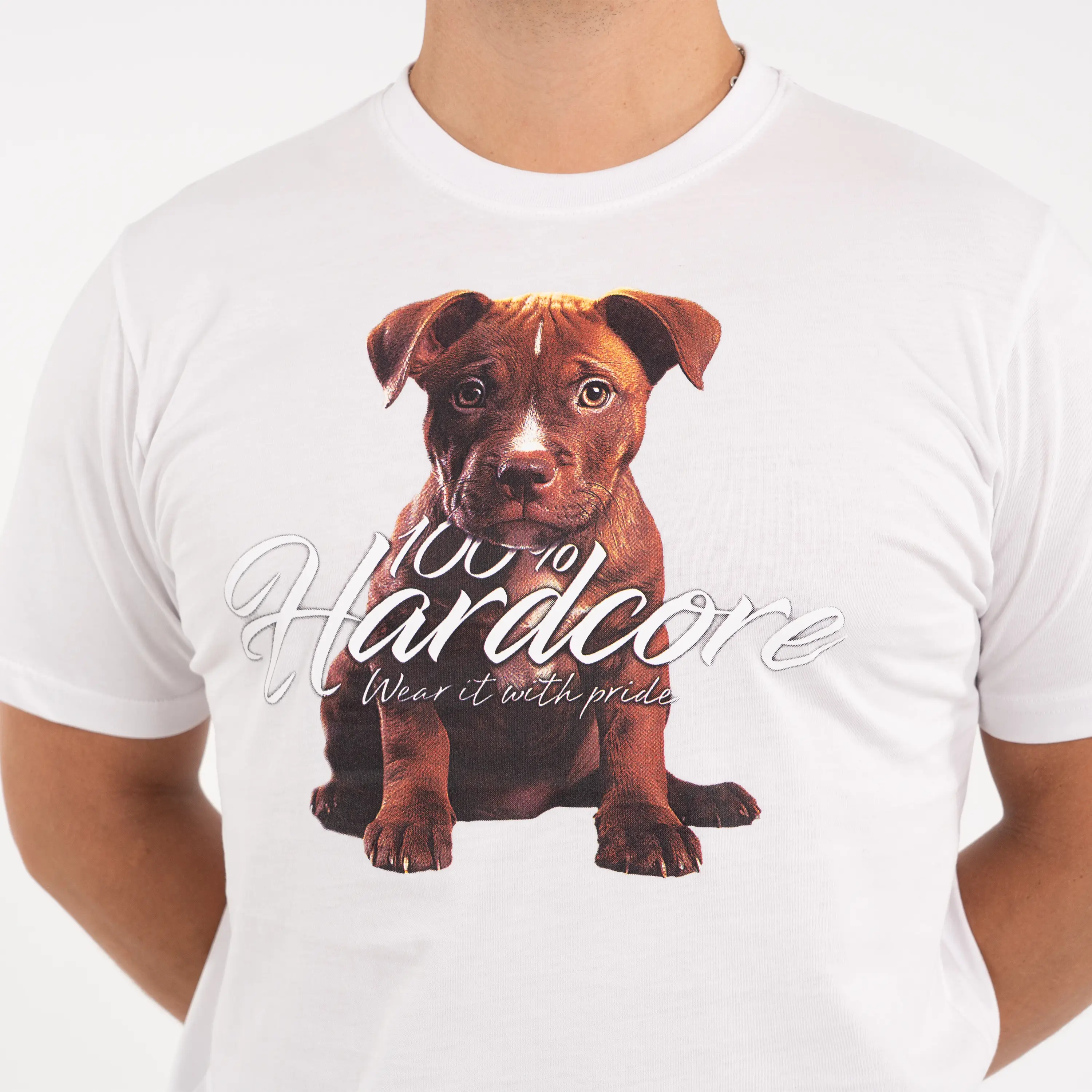 100% Hardcore T-shirt Puppy White - Image 4