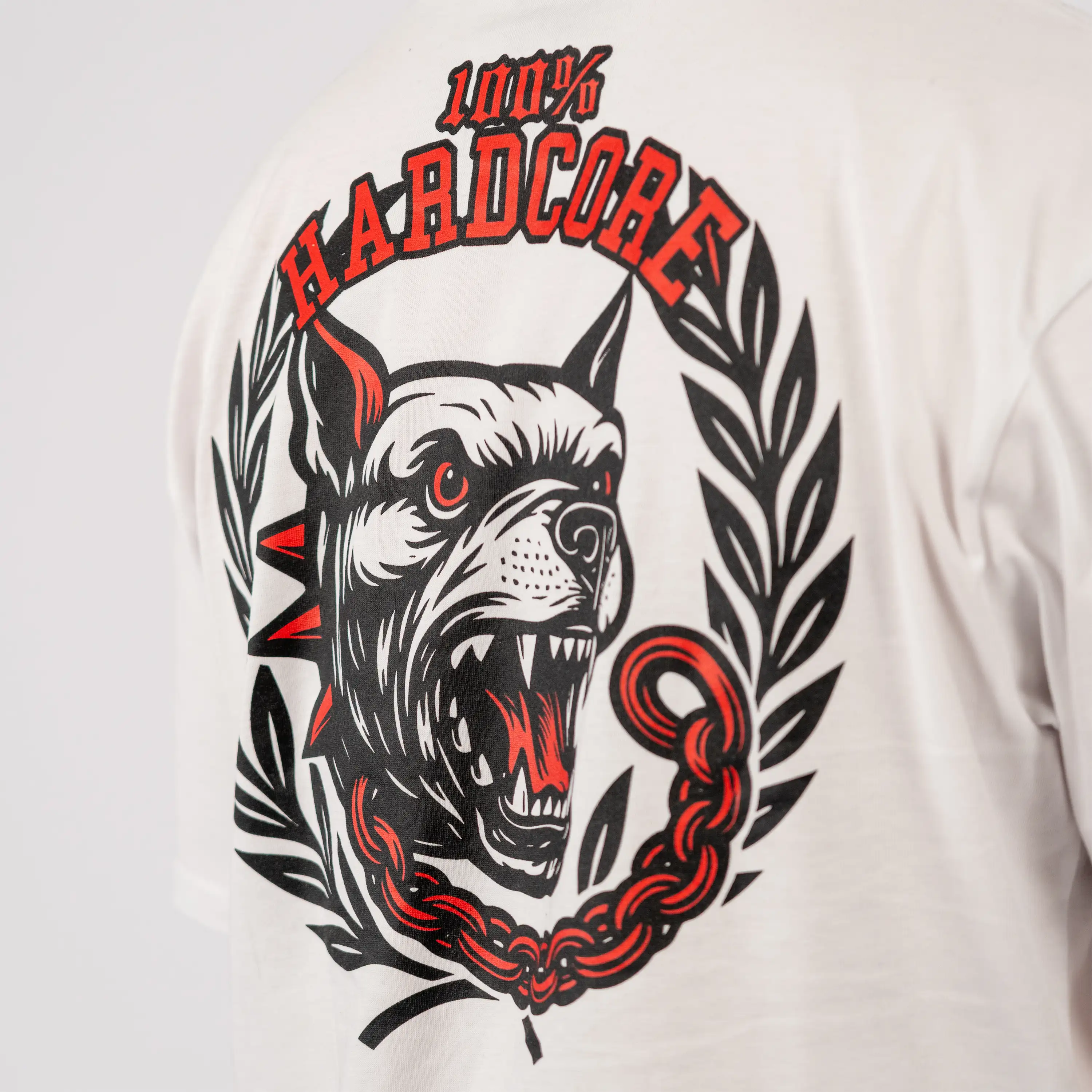 100% Hardcore T-shirt Unleashed White - Image 5