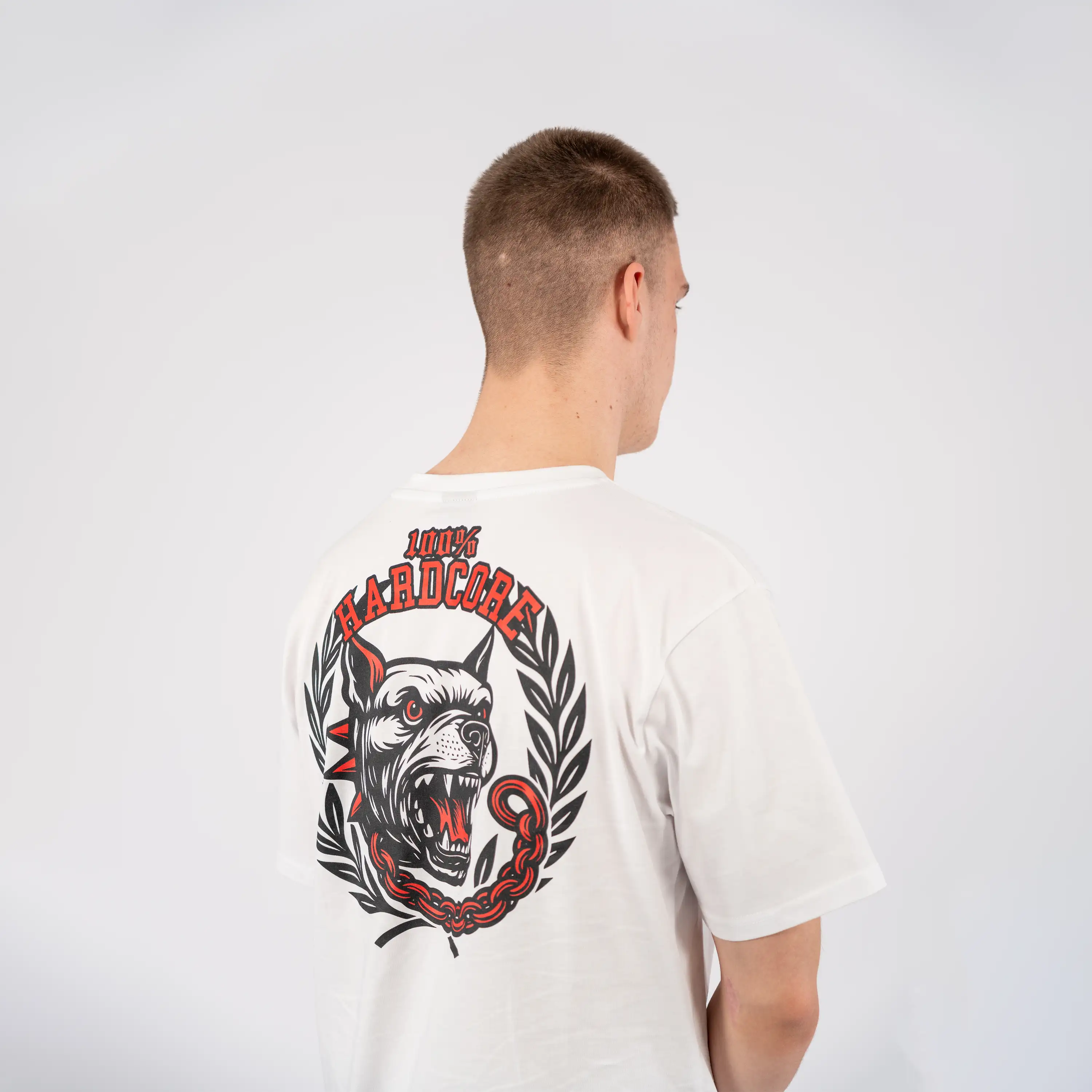100% Hardcore T-shirt Unleashed White - Image 6