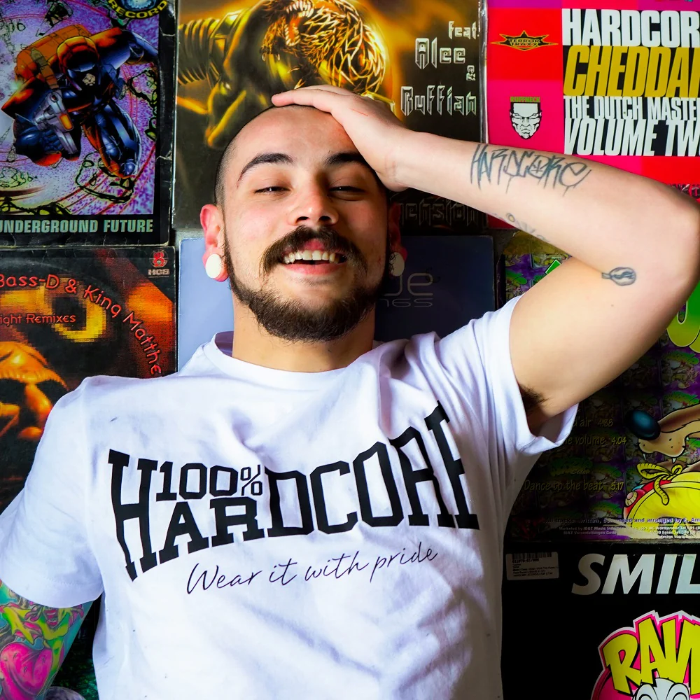 100% Hardcore T-Shirt Wear It With Pride White - Image 4