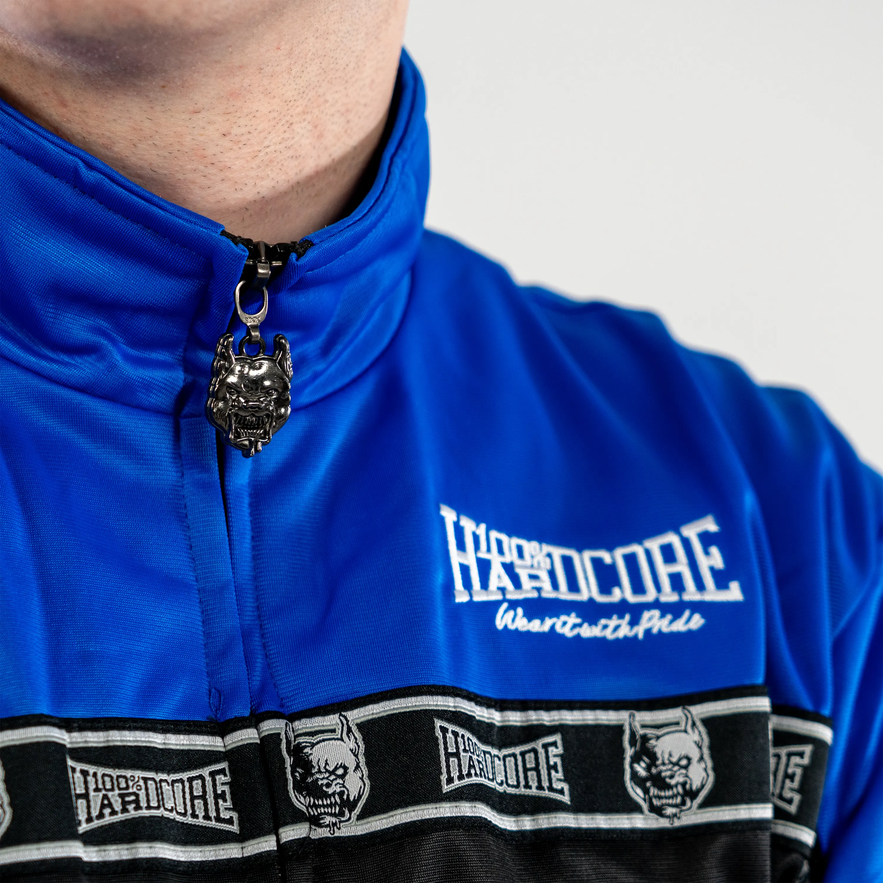 100% Hardcore Training Jacket Essential Cobalt Blue - Image 4