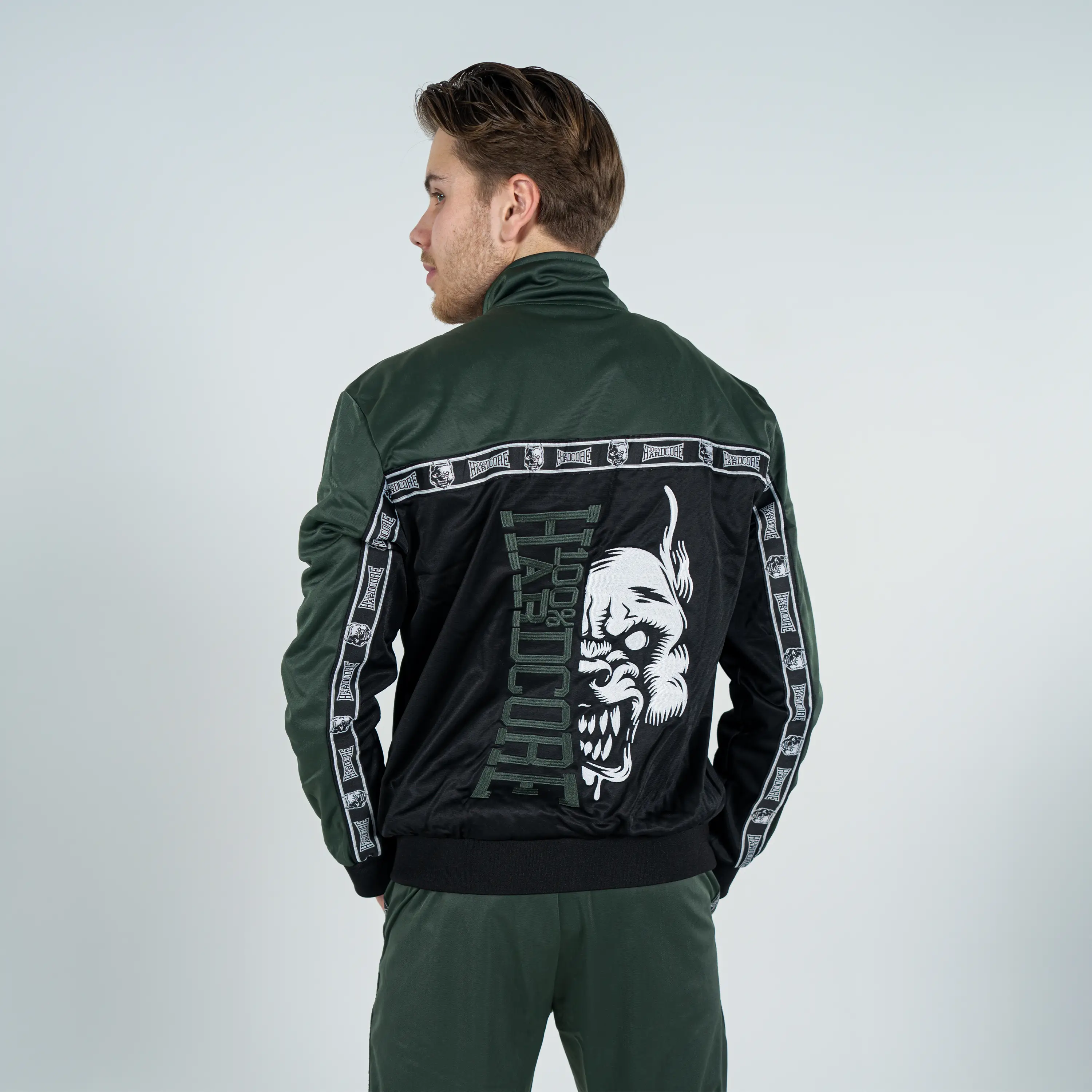 100% Hardcore Training Jacket Essential Dark Green - Image 3