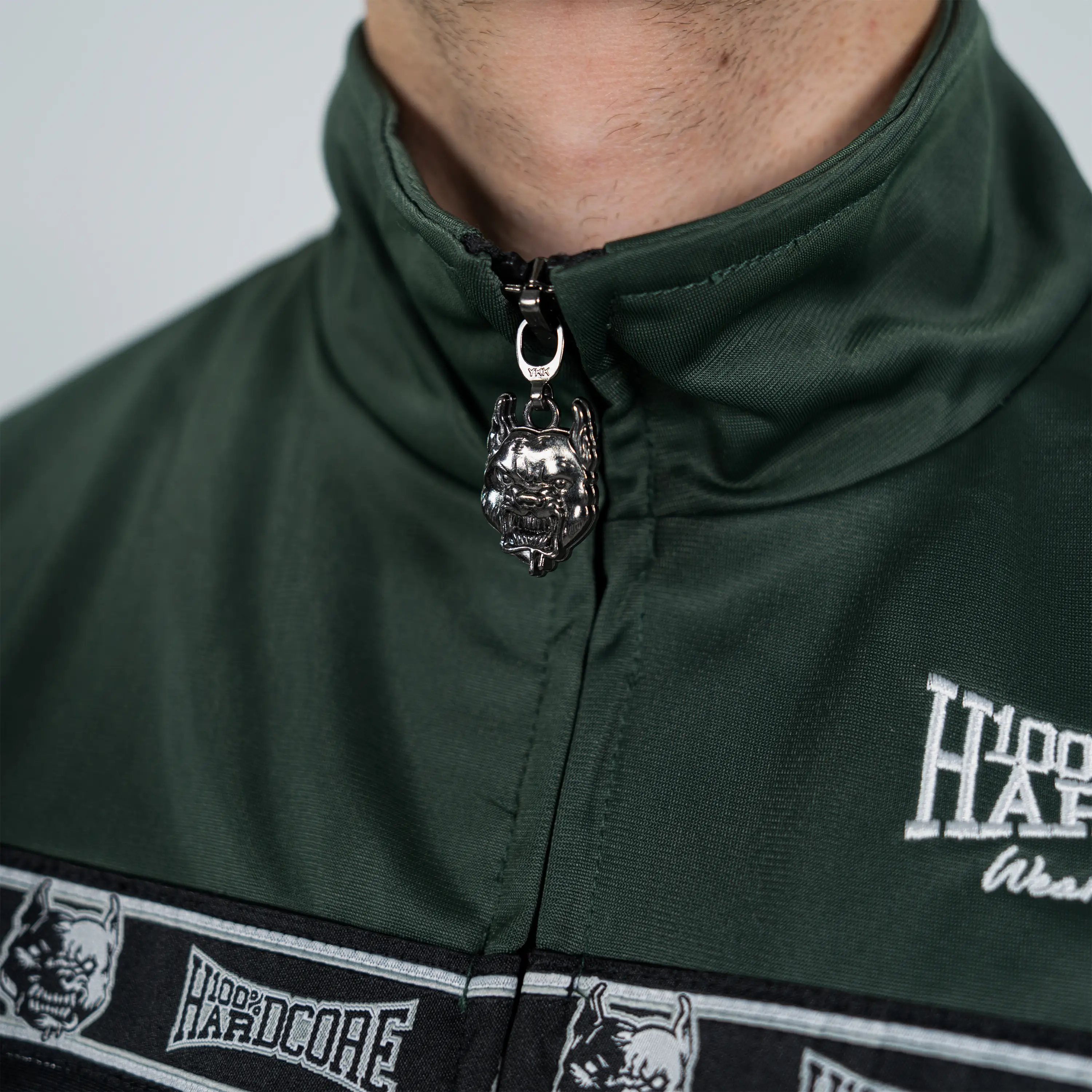 100% Hardcore Training Jacket Essential Dark Green - Image 5