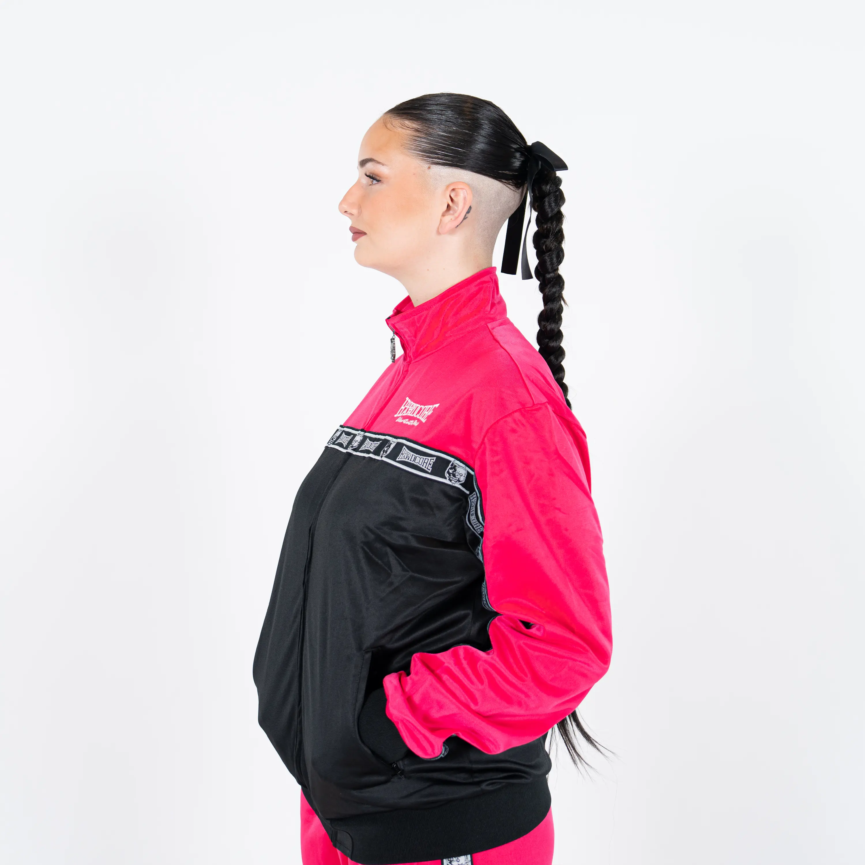 100% Hardcore Training Jacket Essential Pink - Image 7