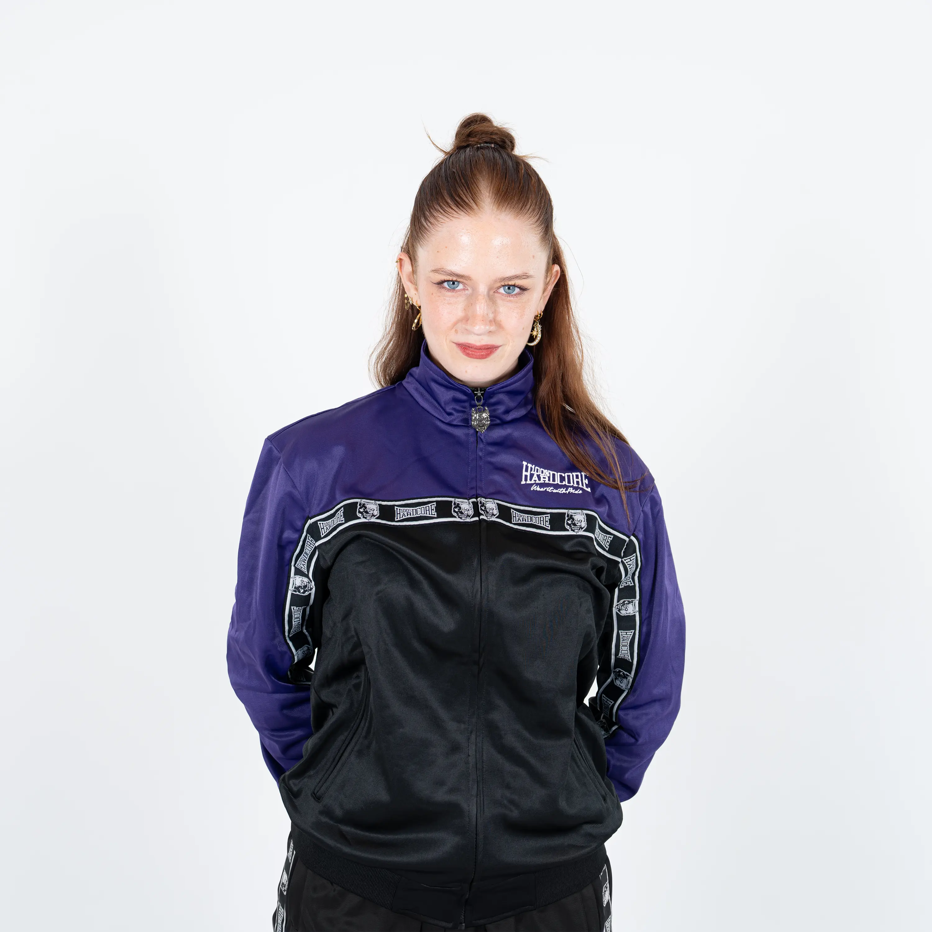 100% Hardcore Trainingsuit Essential Purple/Black - Image 2