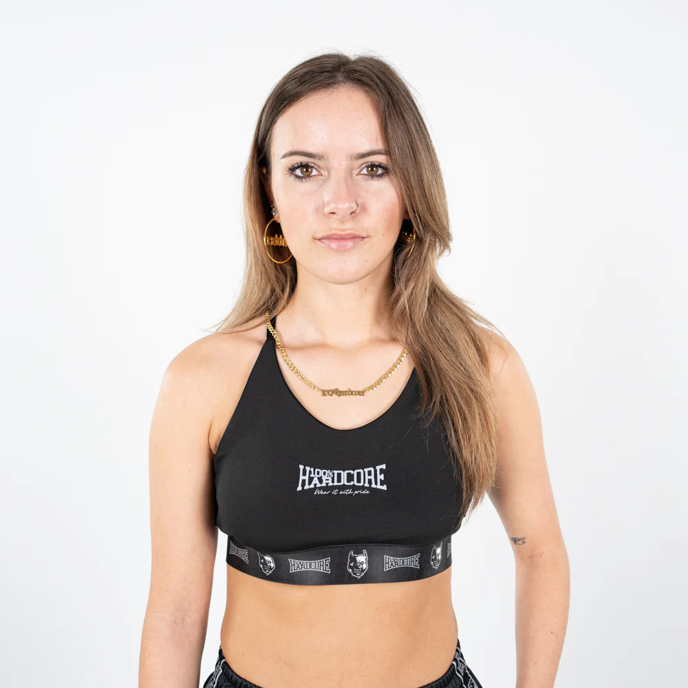 100% Hardcore Women Sport Top Taping Black - Image 5
