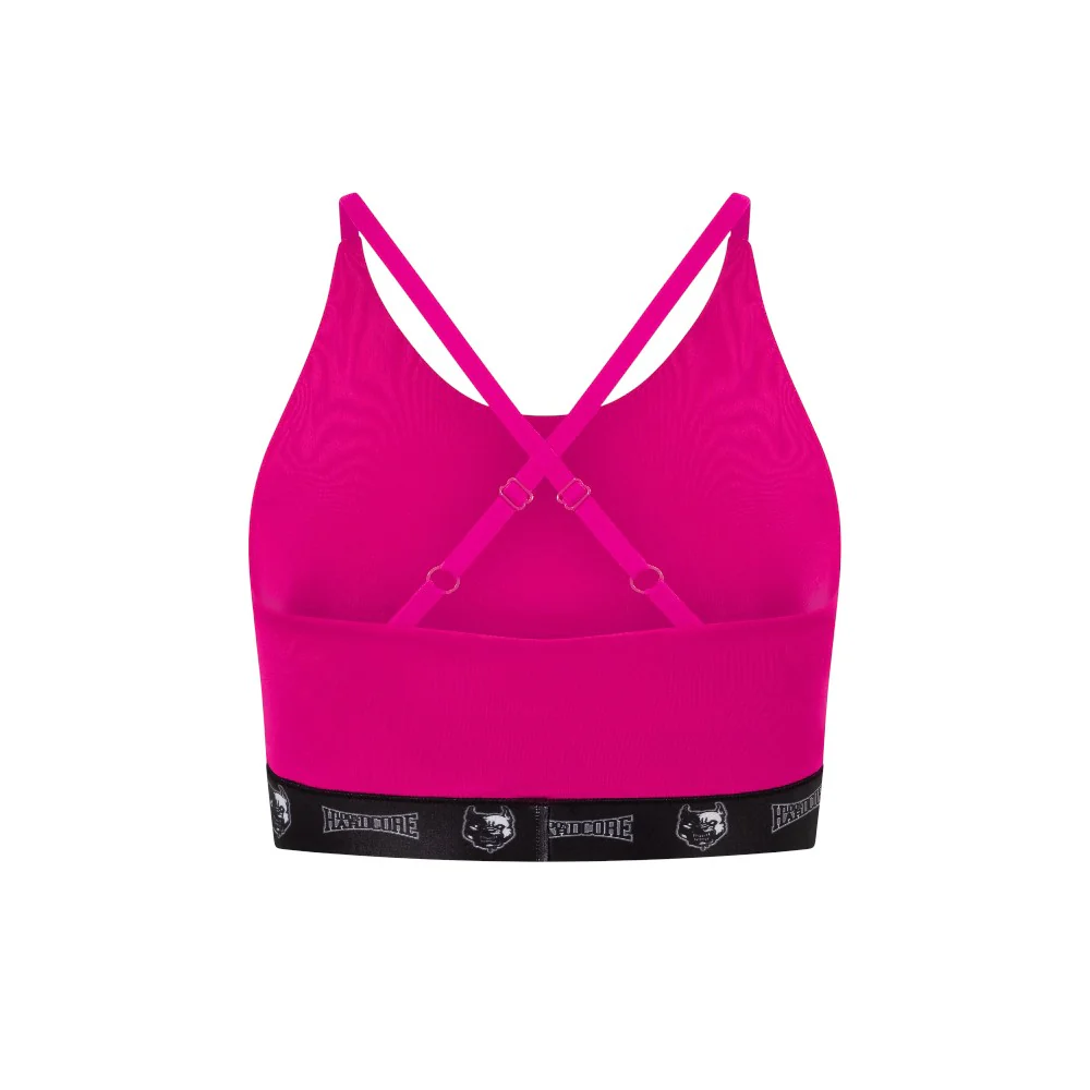 100% Hardcore Women Sport Top Taping Fuchsia - Image 3