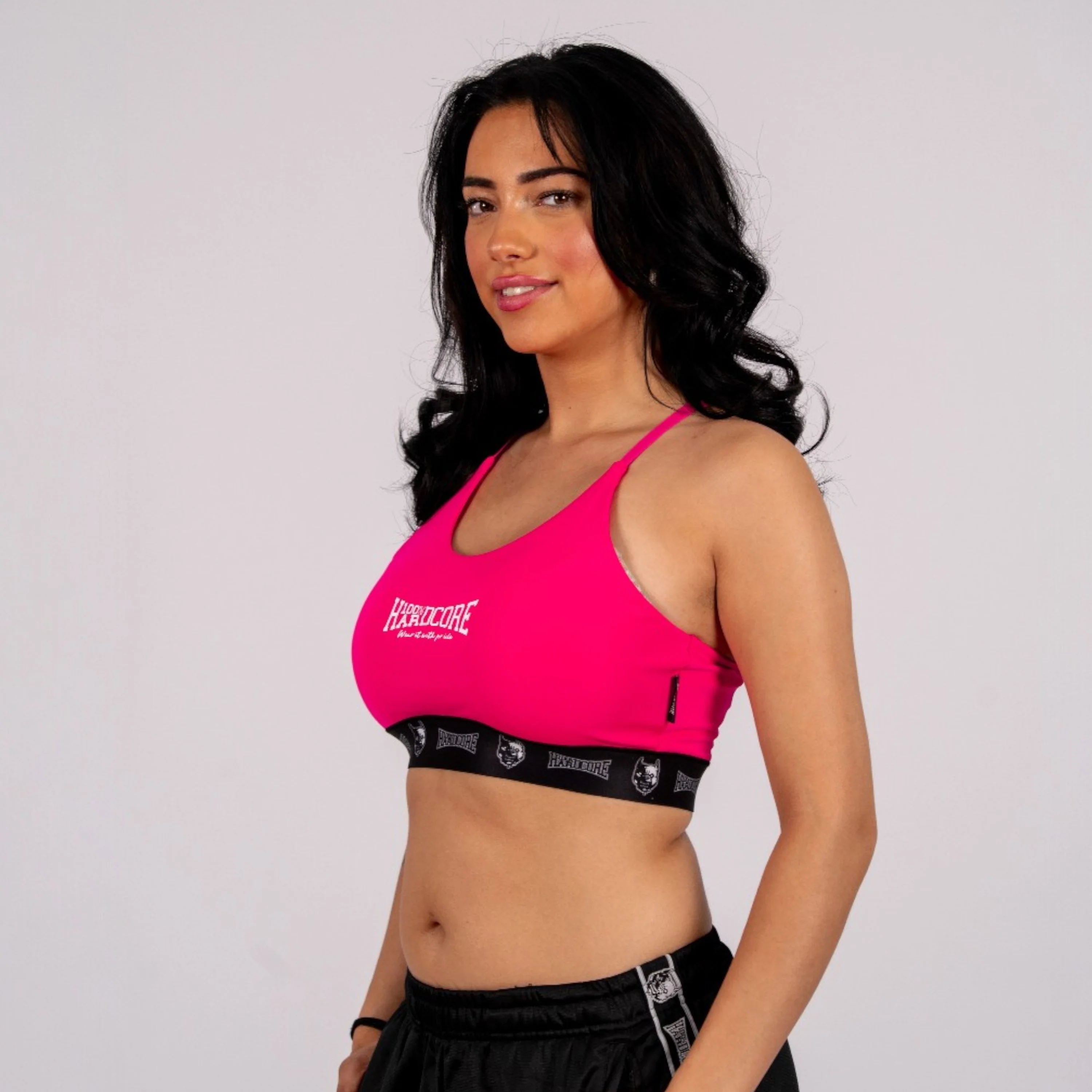 100% Hardcore Women Sport Top Taping Fuchsia - Image 4