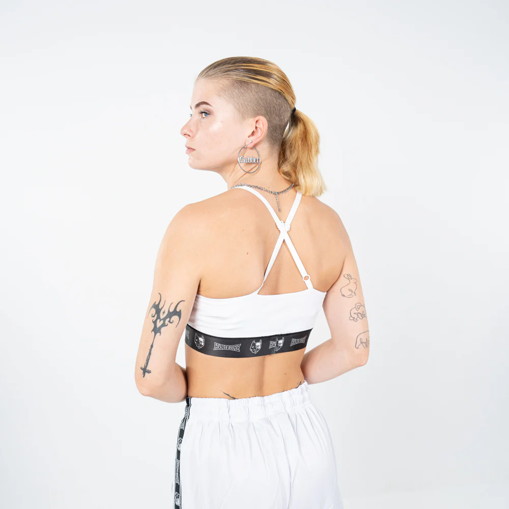 100% Hardcore Women Sport Top Taping White - Image 3