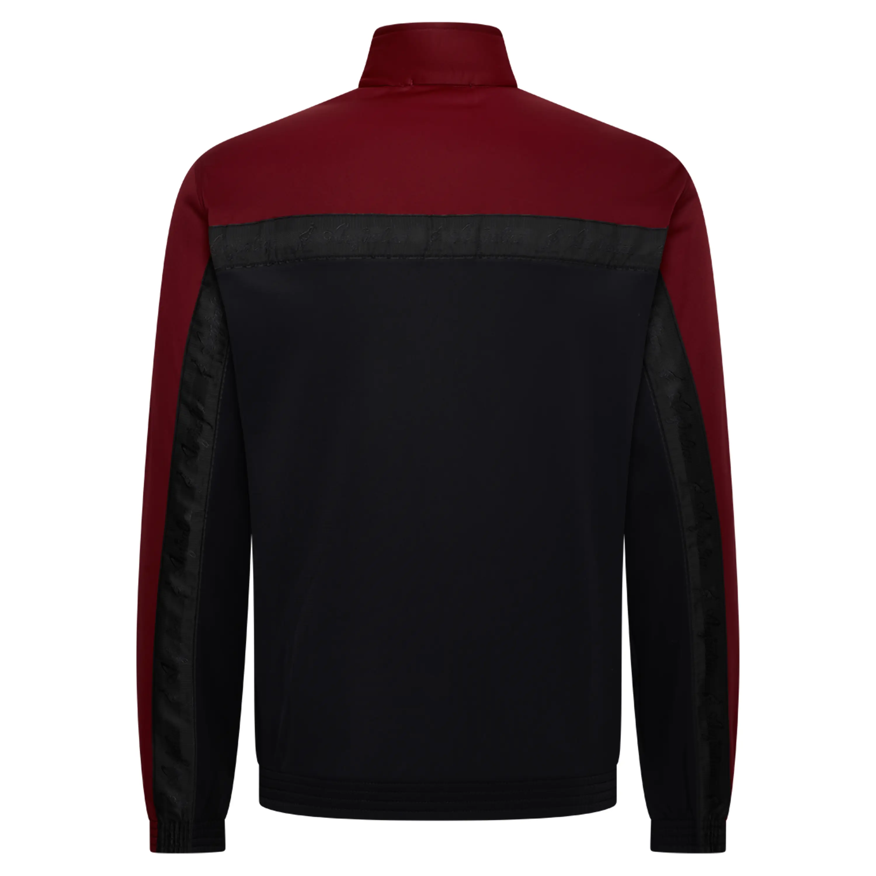 Australian Acetate Trainingsuit With Shadow Taping Black | Bordeaux Red - Image 2