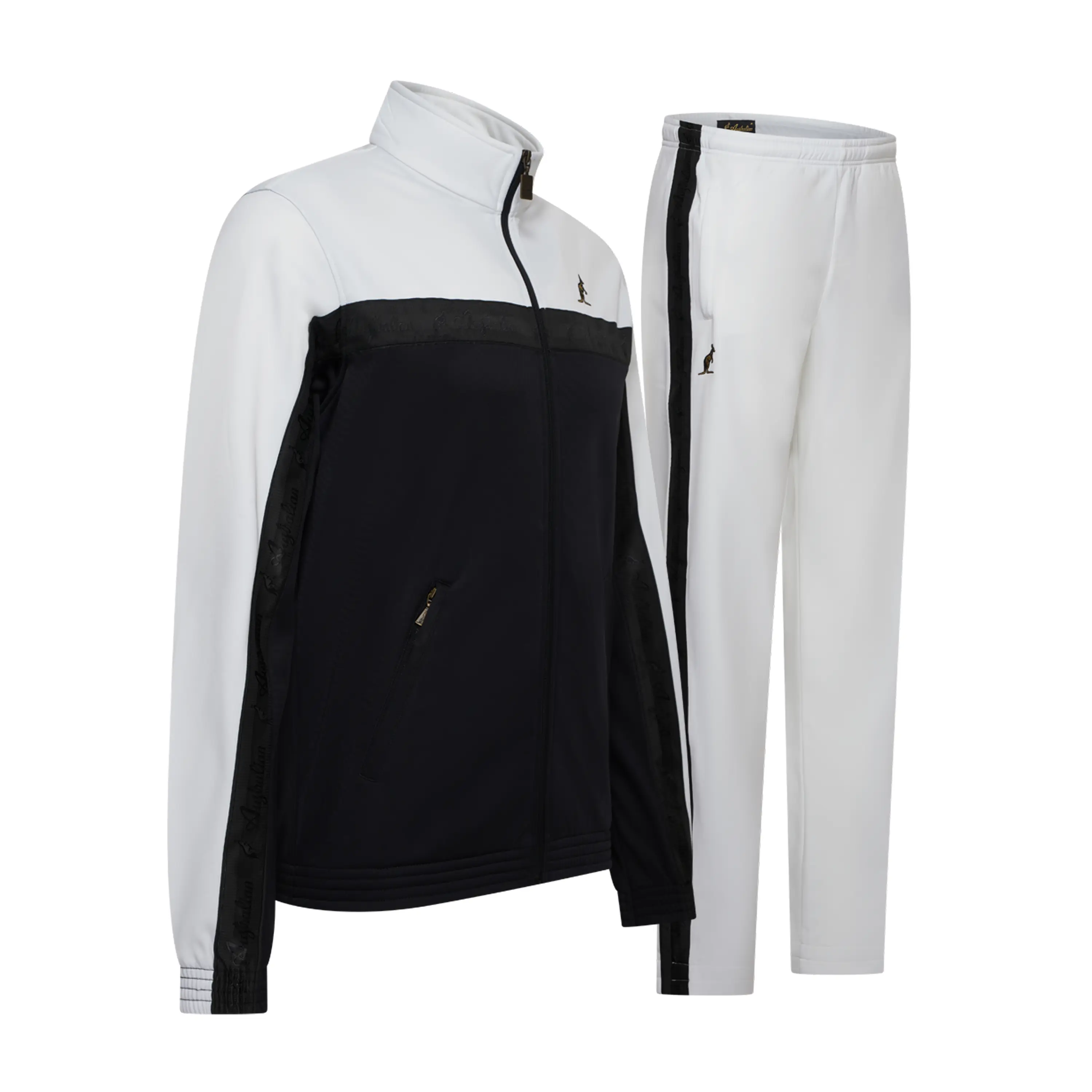 Australian Acetate Trainingsuit With Shadow Taping Black | White
