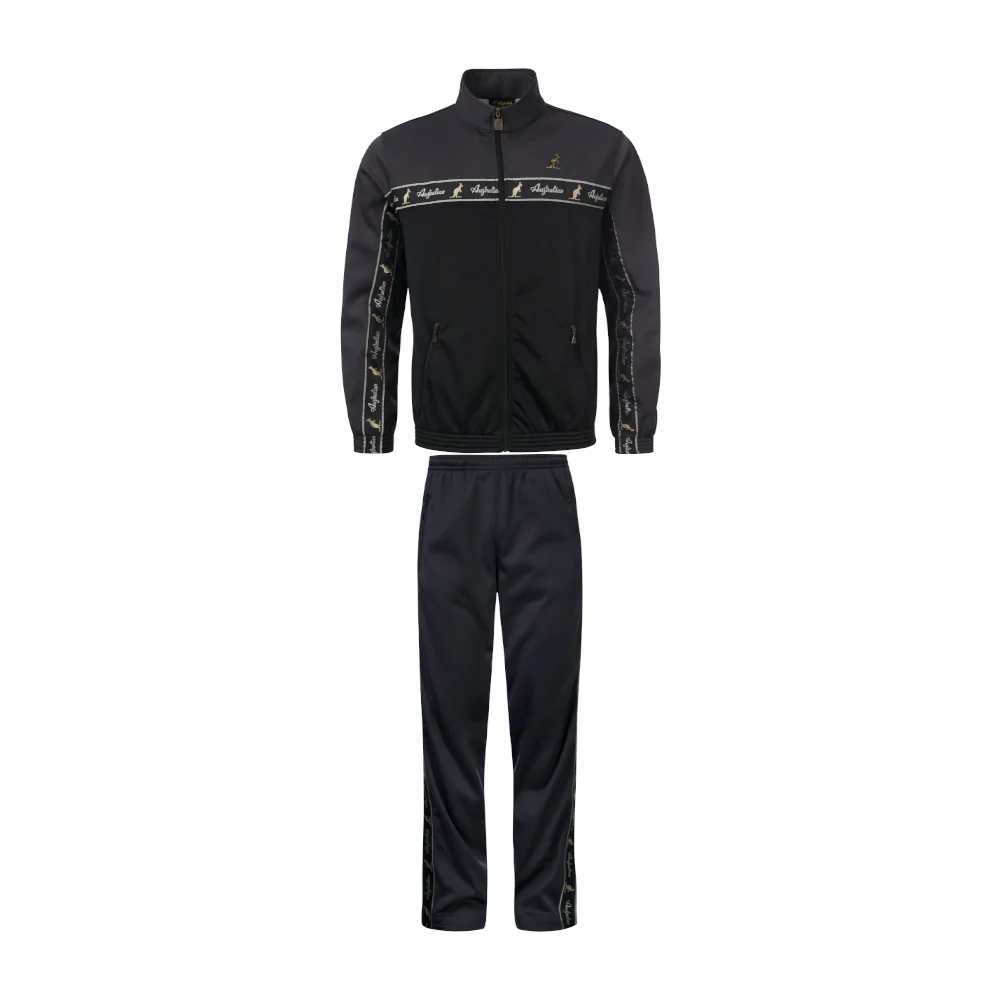 Australian Acetate Trainingsuit With Taping Antracite - Image 3