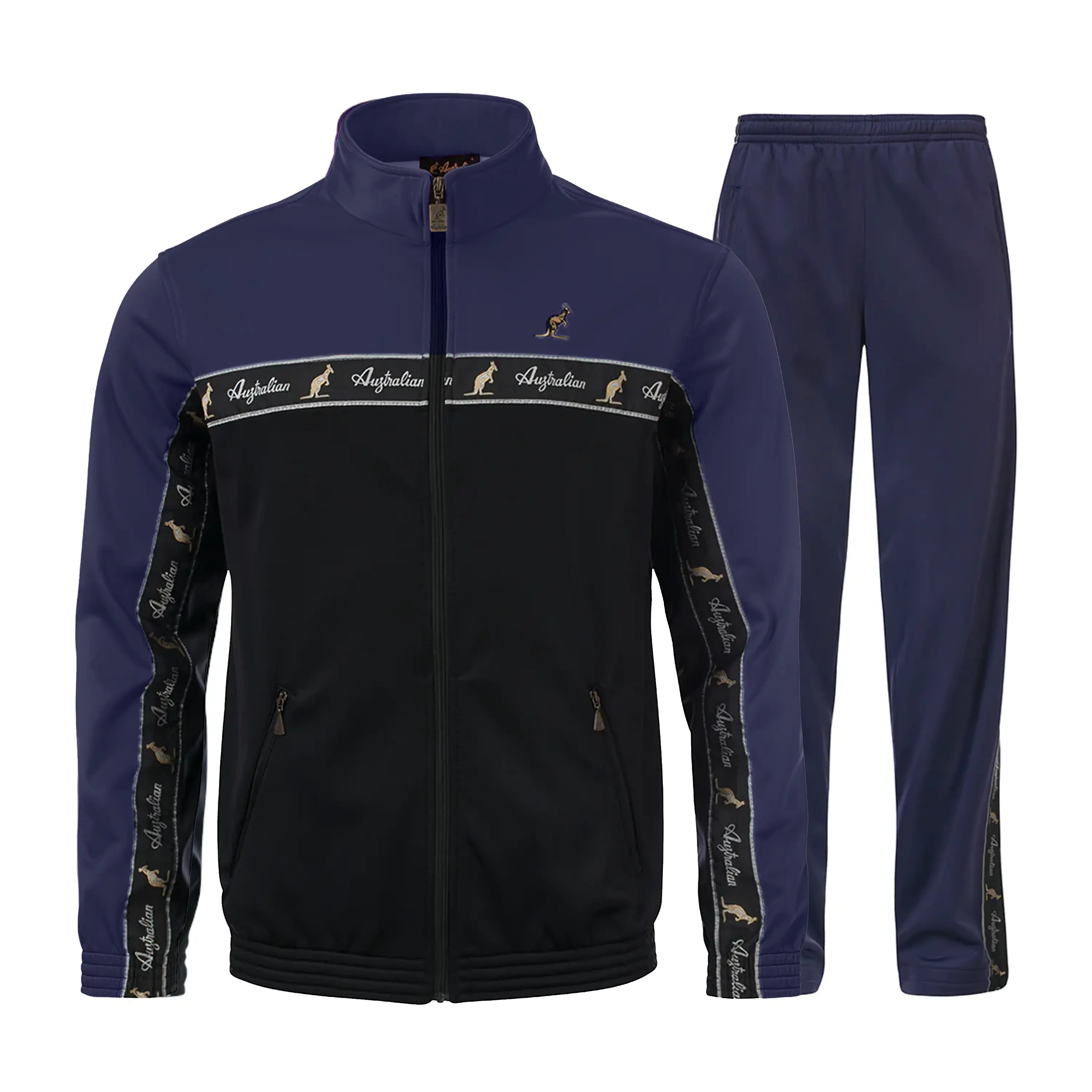 Australian Acetate Trainingsuit With Taping Cosmo Blue