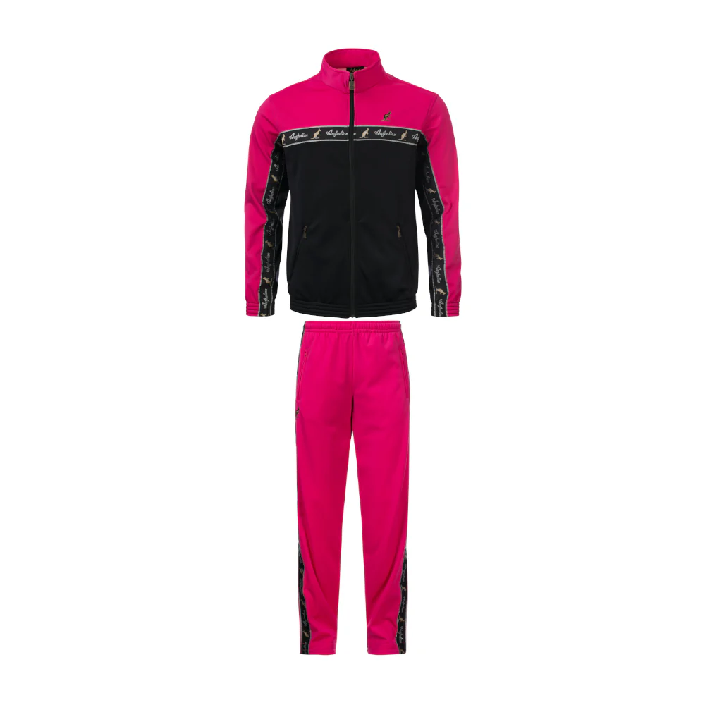 Australian Acetate Trainingsuit With Taping Pink - Image 3