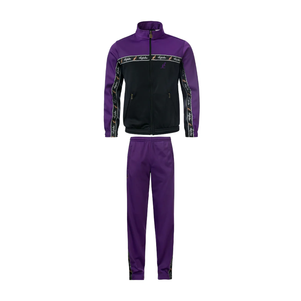 Australian Acetate Trainingsuit With Taping Purple - Image 3
