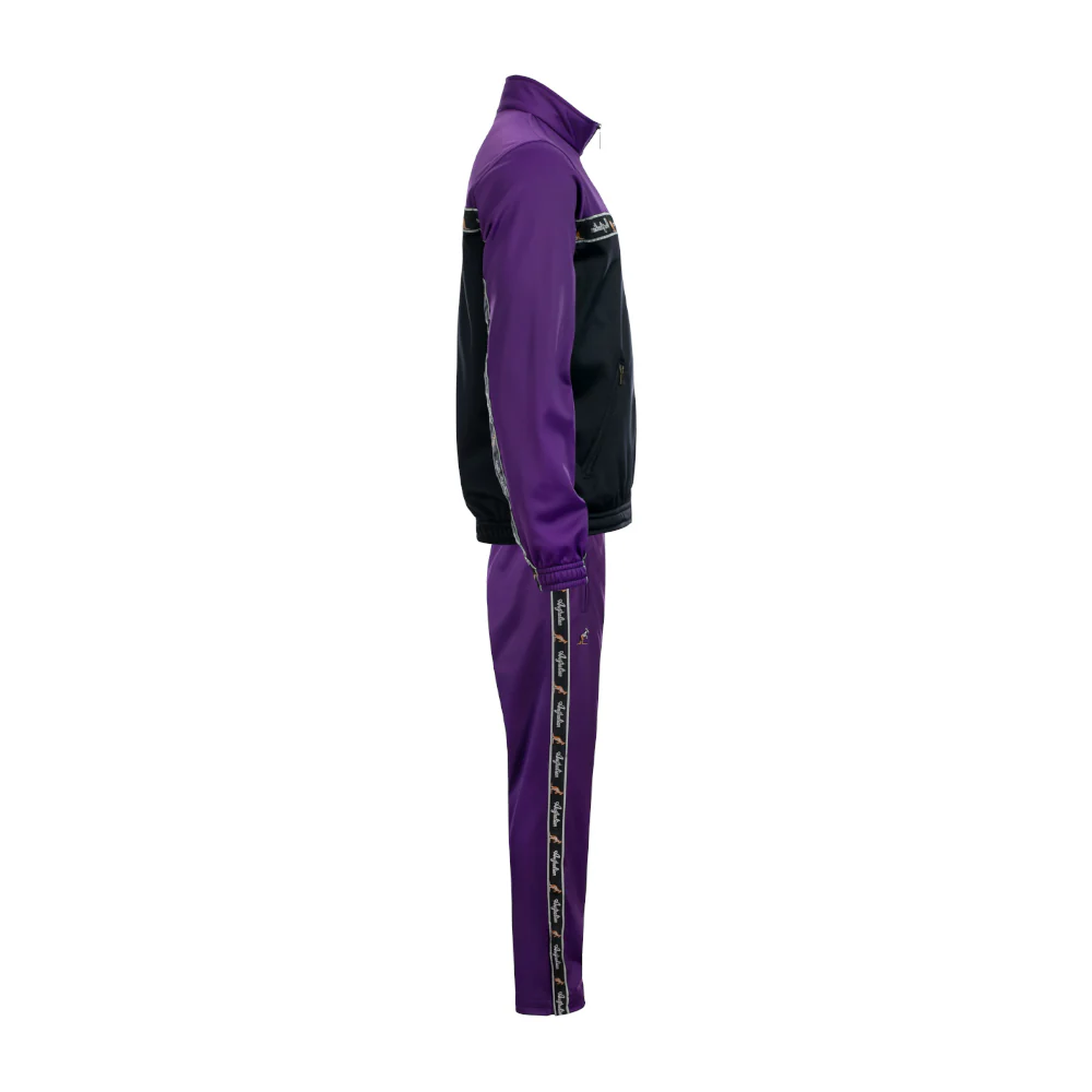 Australian Acetate Trainingsuit With Taping Purple - Image 5