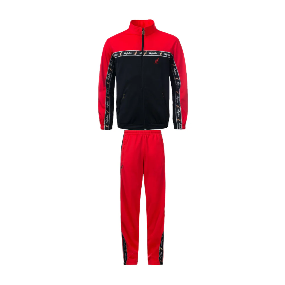 Australian Acetate Trainingsuit With Taping Red - Image 5