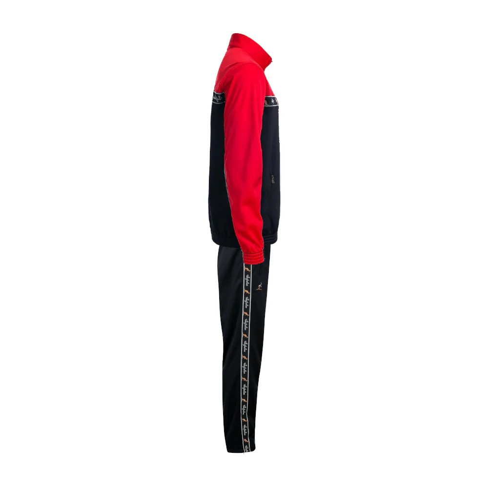 Australian Acetate Trainingsuit With Taping Red/Black - Image 3