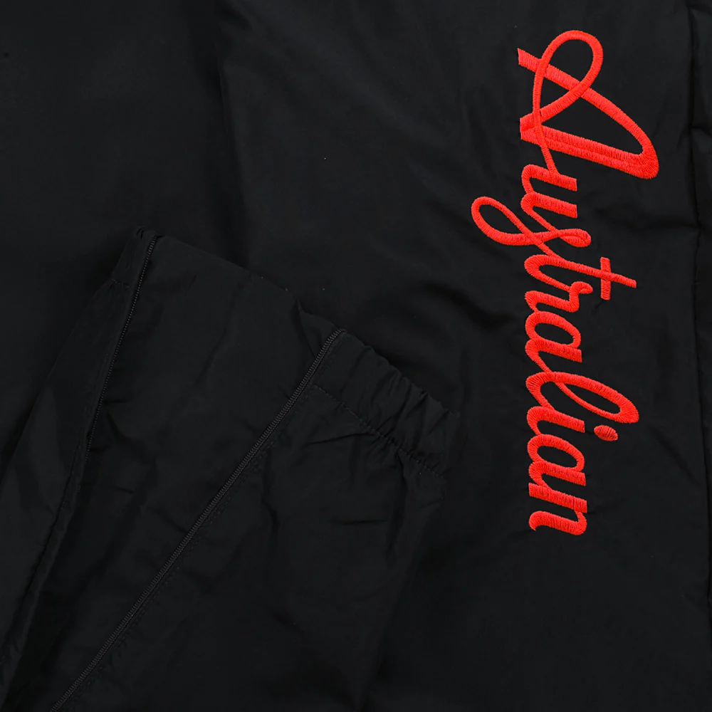 Australian Black Training Pants Fire Red Logo - Image 2