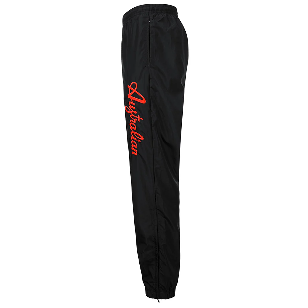 Australian Black Training Pants Fire Red Logo - Image 3