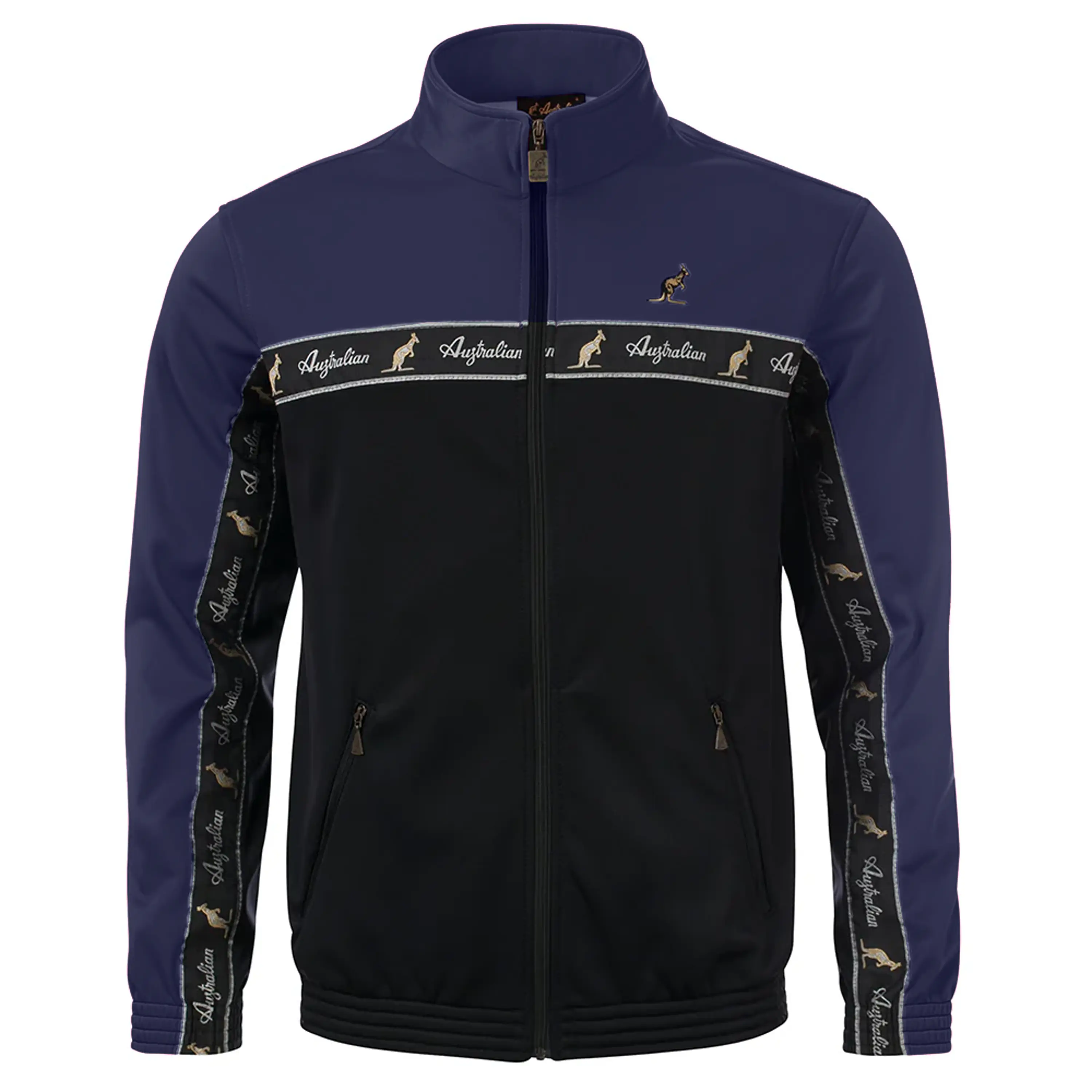 Australian Duo Training Jacket With Taping Black | Cosmo Blue