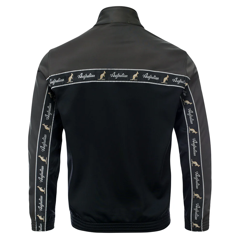 Australian Duo Training Jacket With Taping Black | Green Dill - Image 2