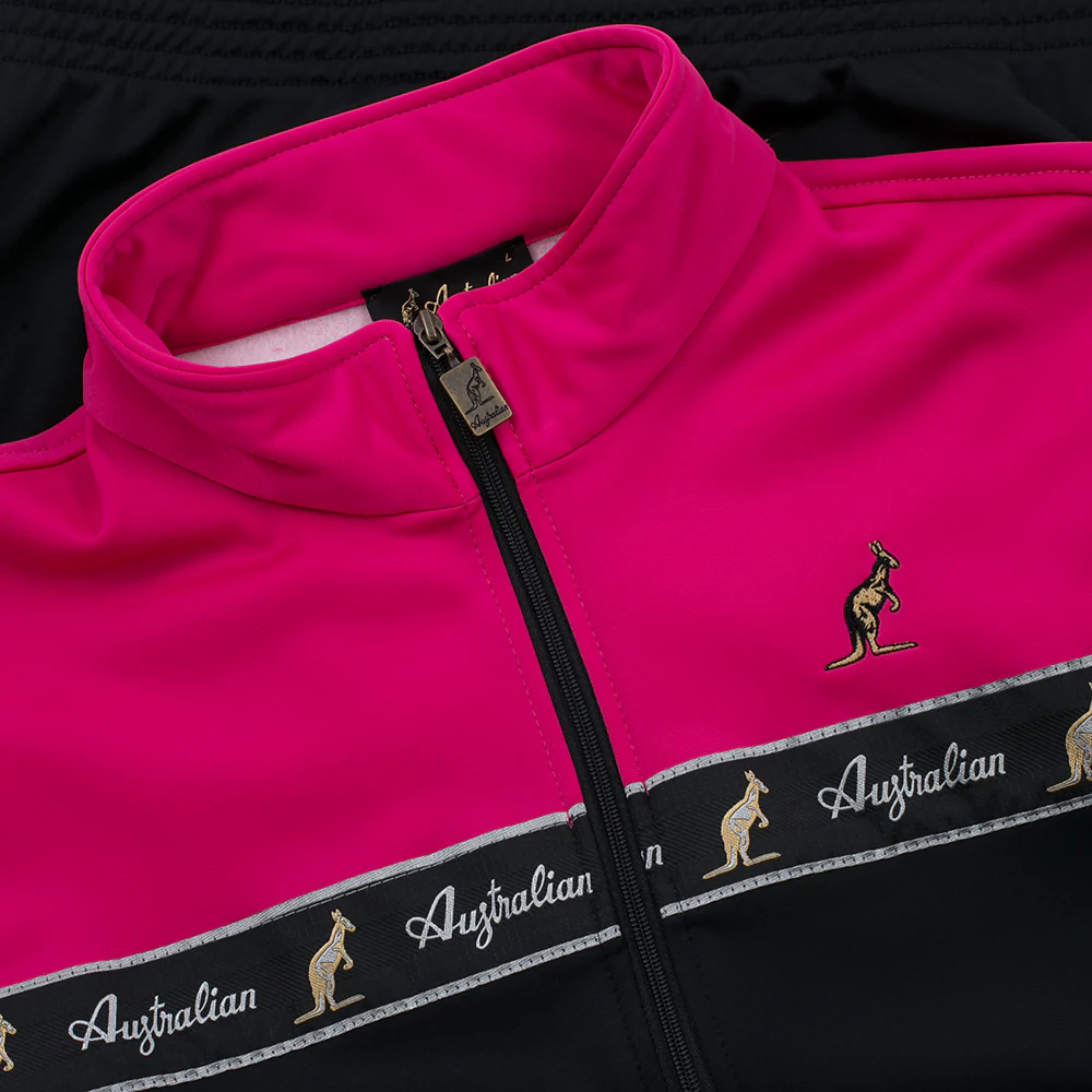 Australian Duo Training Jacket With Taping Black | Pink - Image 5