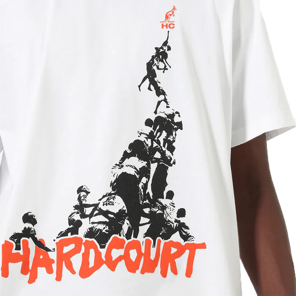 Australian Hard Court T-Shirt Human Tower White - Image 3
