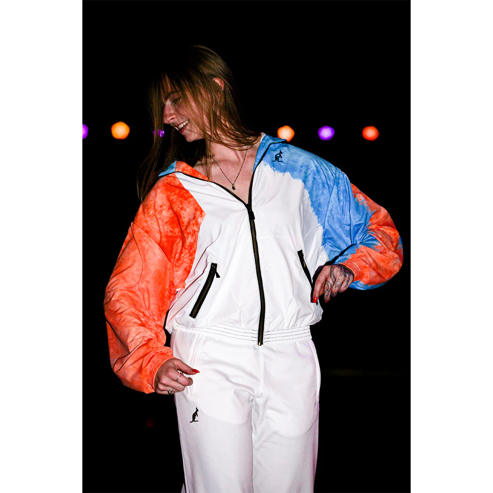 Australian Oldschool Training Jacket Sprayed Orange - Image 4