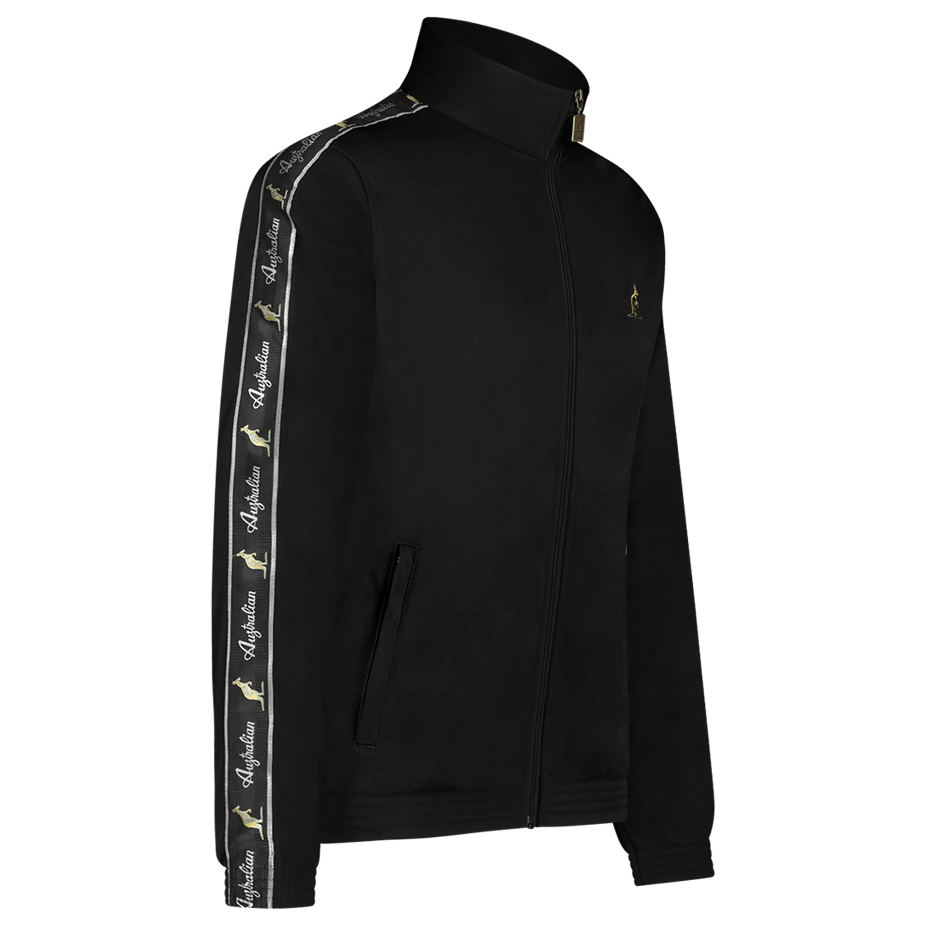 Australian Training Jacket Uni With Taping Black | Big Logo