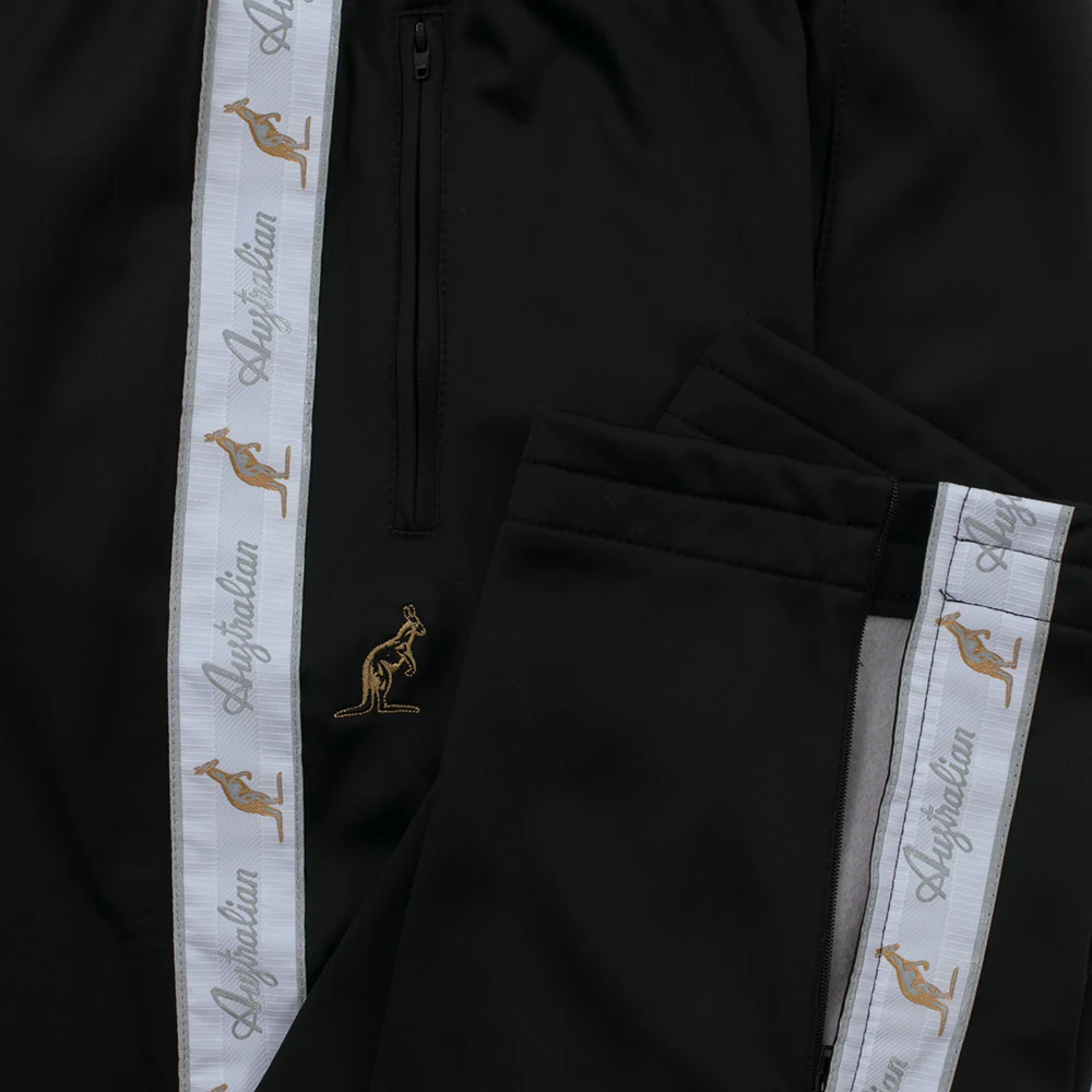 Australian Training Pants With White Taping Black - Image 4